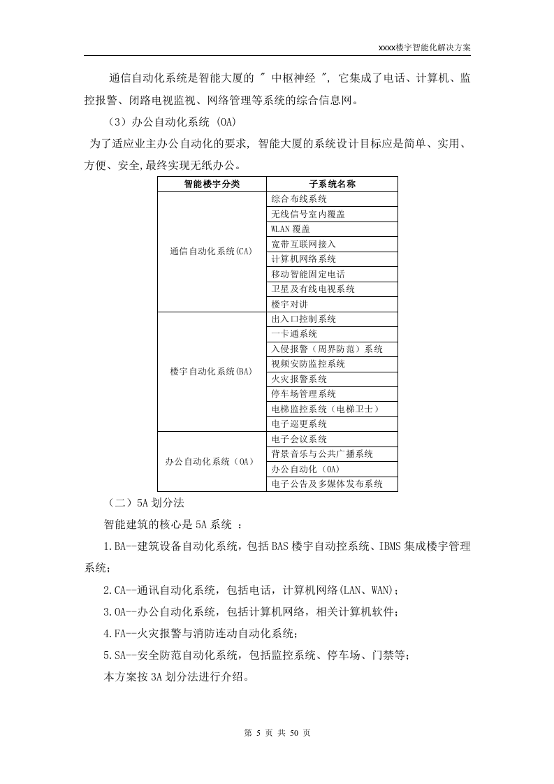 ××单位新大楼综合智能楼宇建设方案_ITIL之家(www.itilzj.com)_.DOC 第5页