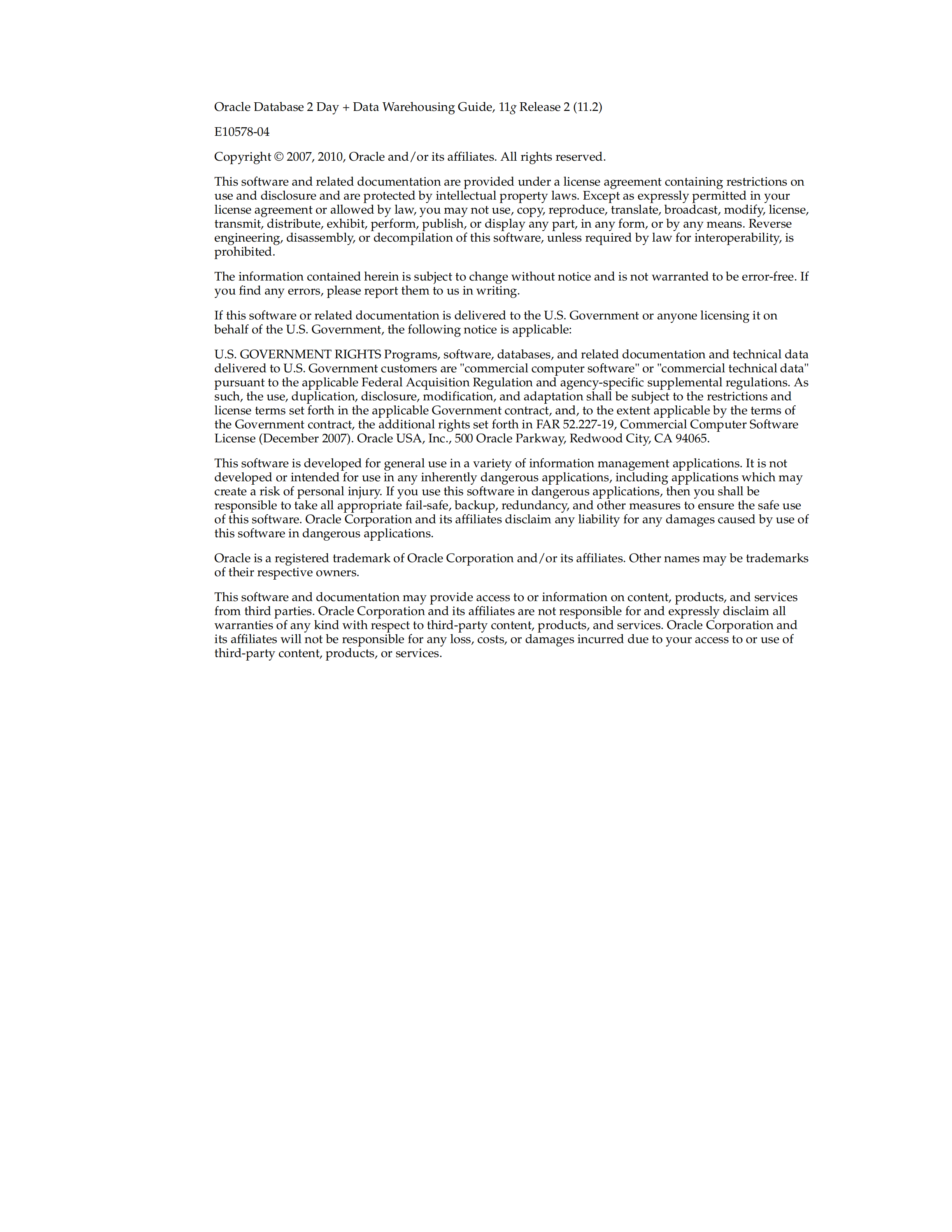 Oracle+DatabaseData+Warehousing+Guide_ITIL之家(www.itilzj.com)_.PDF 第2页