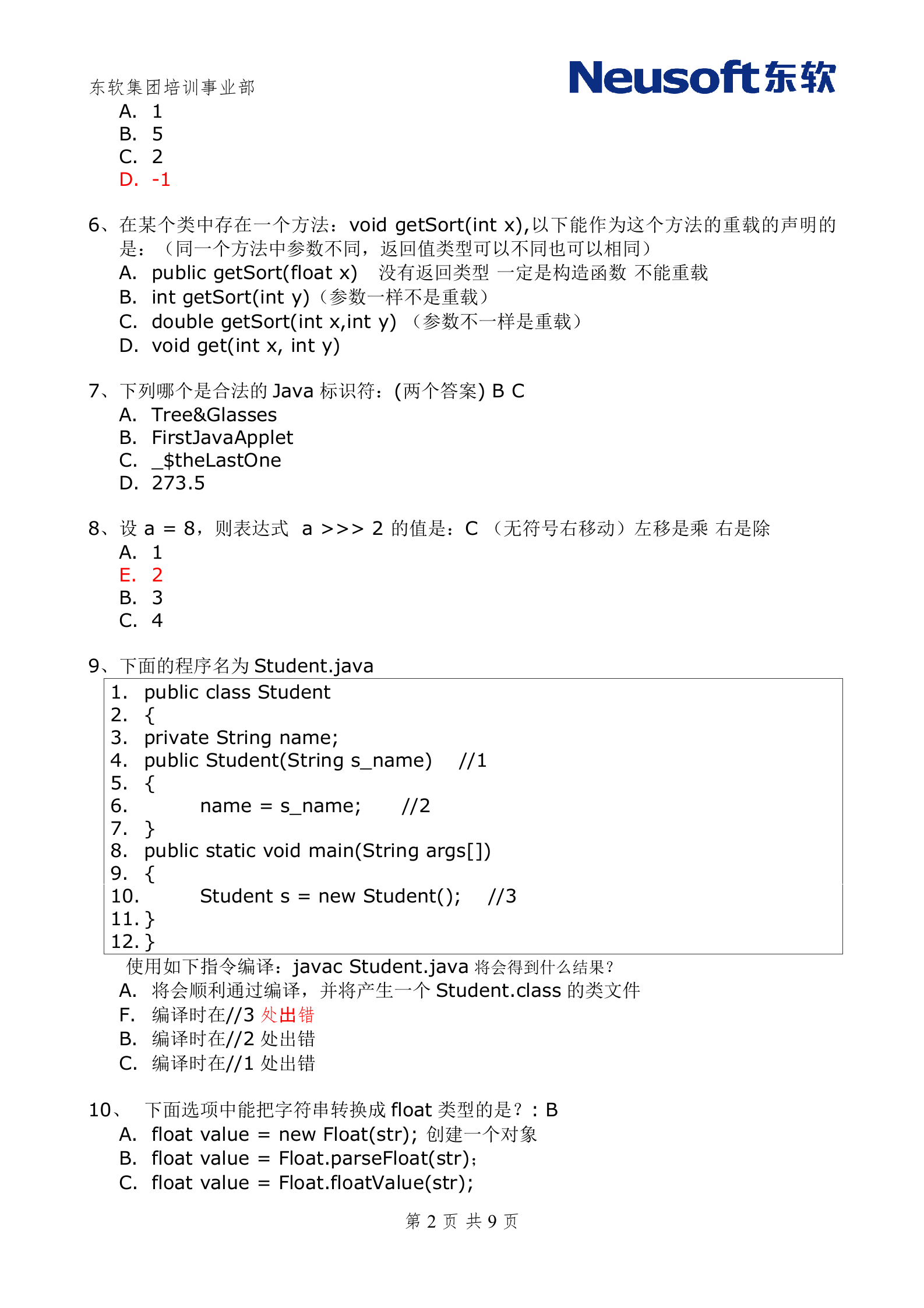 java东软面试题_ITIL之家(www.itilzj.com)_.DOC 第2页