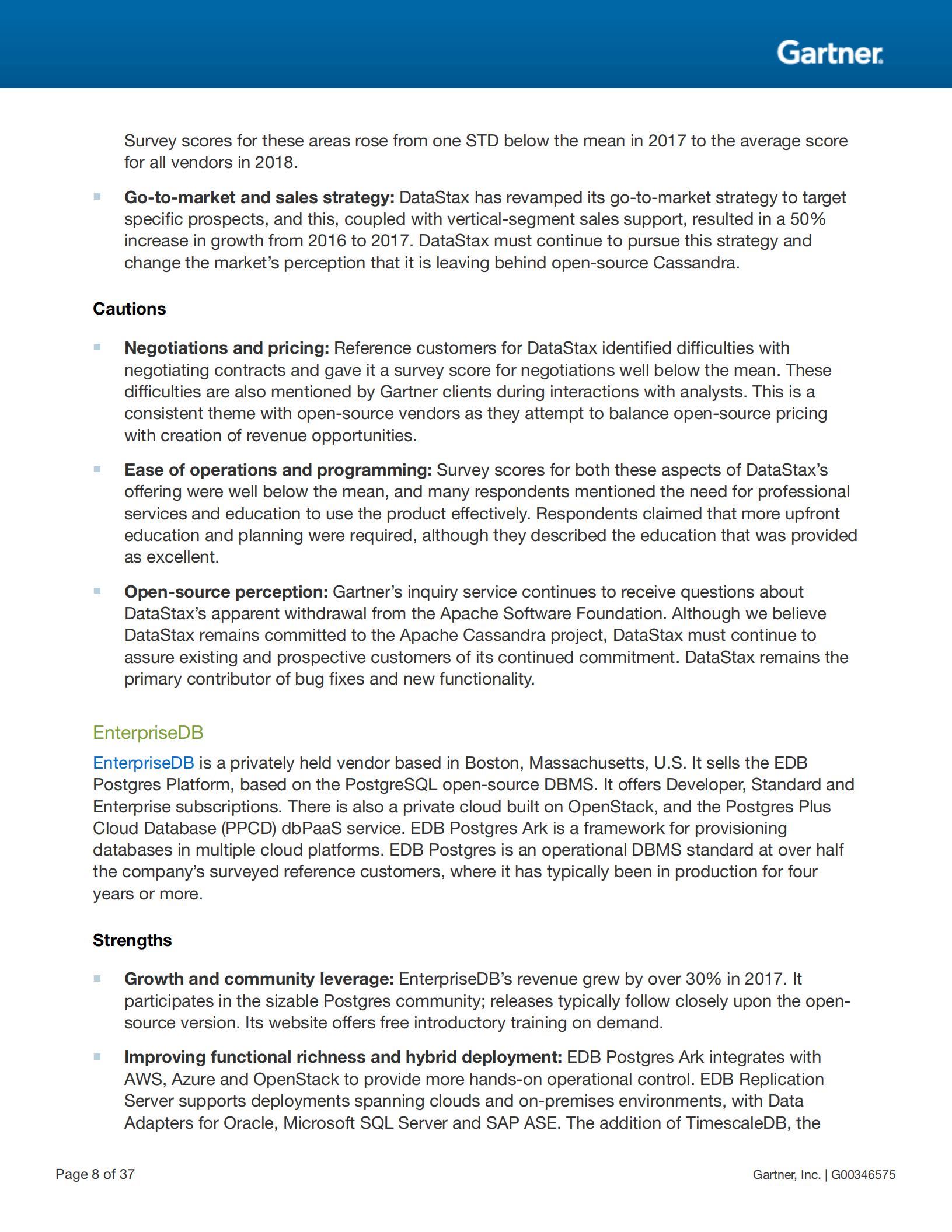 Gartner2018全球数据库魔力象限报告_ITIL之家(www.itilzj.com)_.PDF 第8页