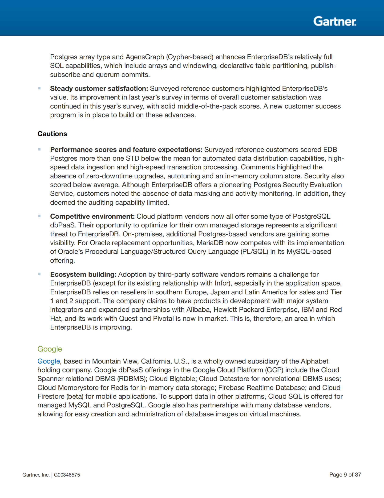 Gartner2018全球数据库魔力象限报告_ITIL之家(www.itilzj.com)_.PDF 第9页