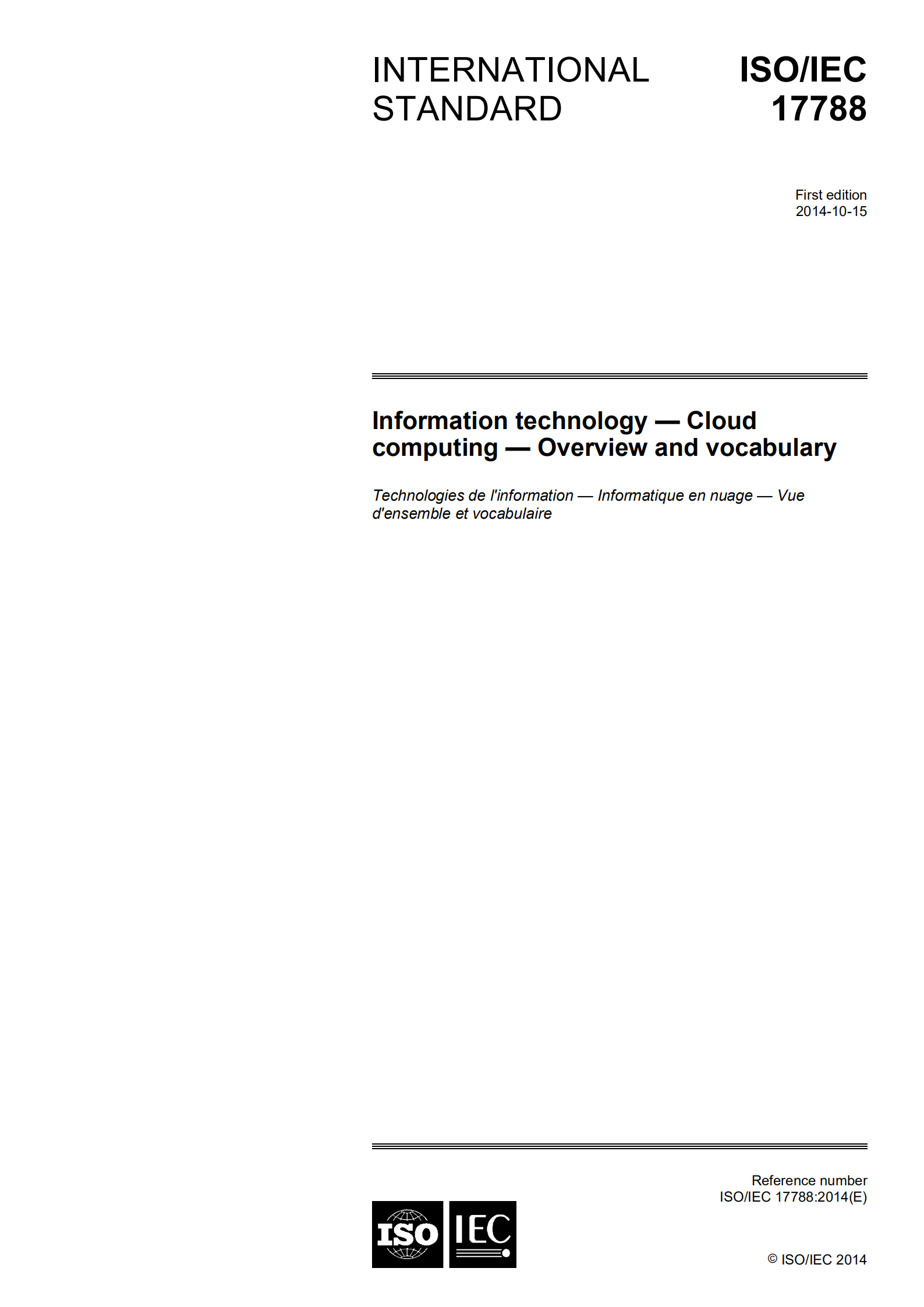ISOIEC17788+Cloud+Computing+Overview+and+vocabulary_ITIL之家(www.itilzj.com)_.PDF 第1页