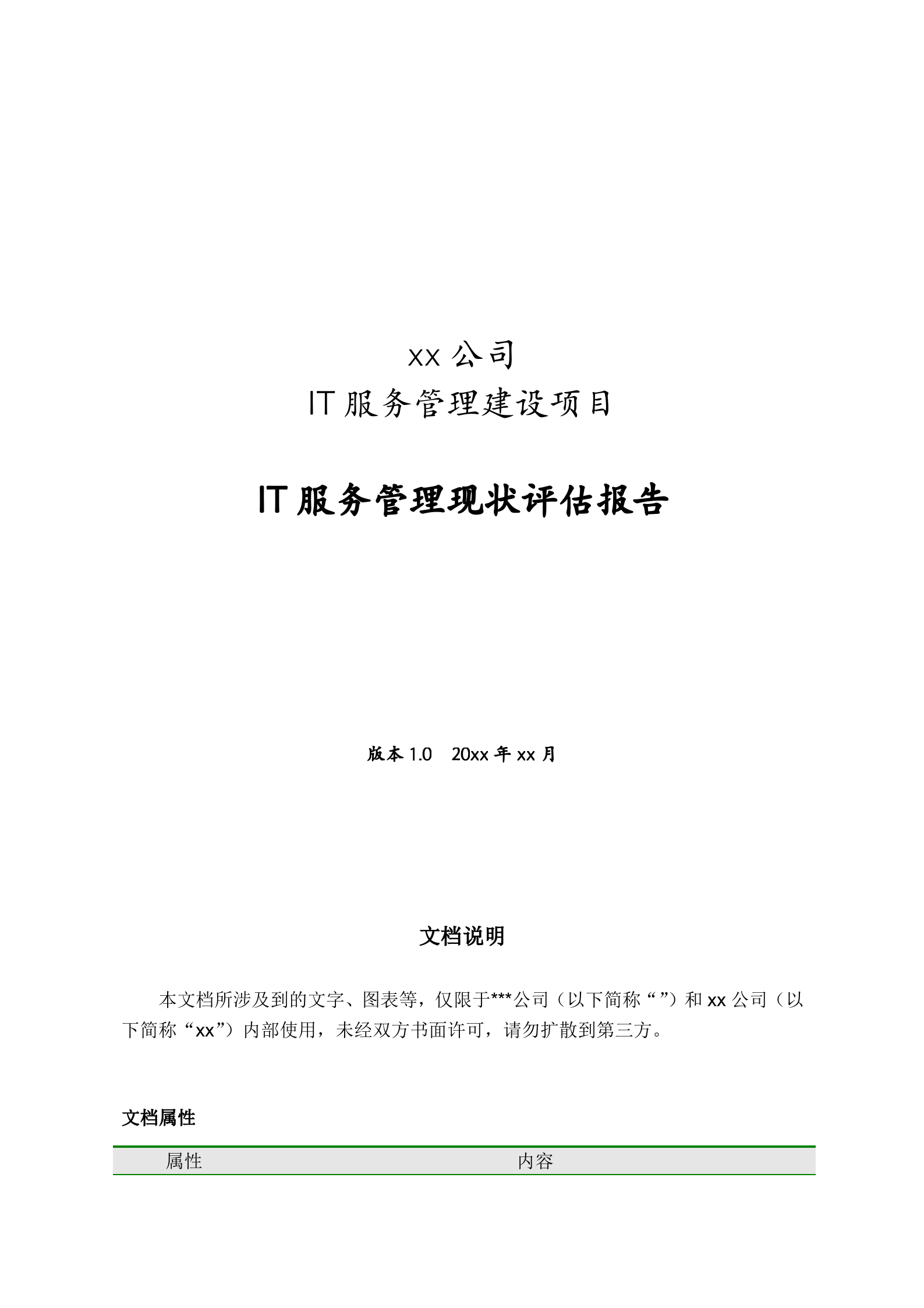 （客户名称）IT服务管理现状评估报告.doc 第1页