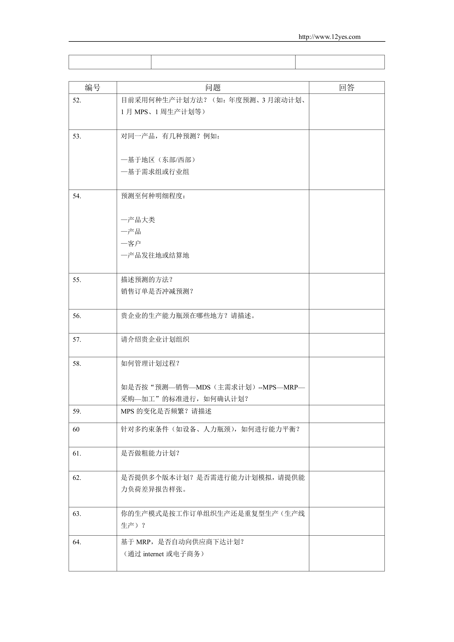 ERP系统调研问卷_ITIL之家(www.itilzj.com)_.DOC 第9页