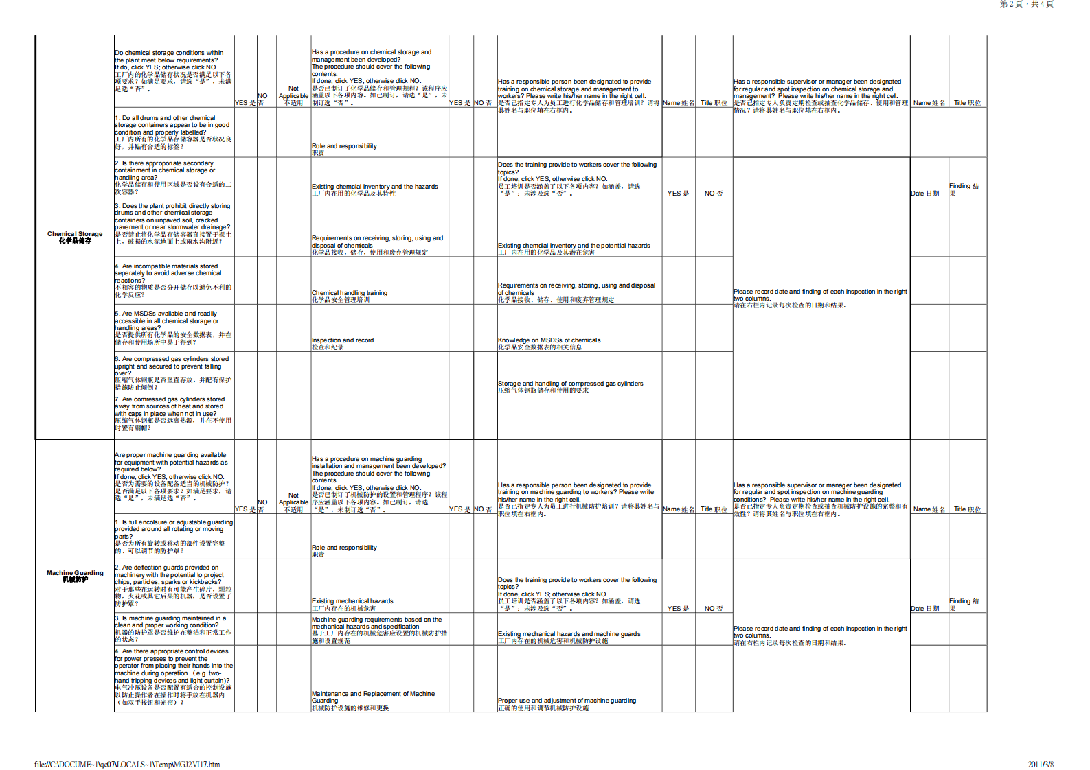 GE+EHS+CARE+自检表_ITIL之家(www.itilzj.com)_.PDF 第2页