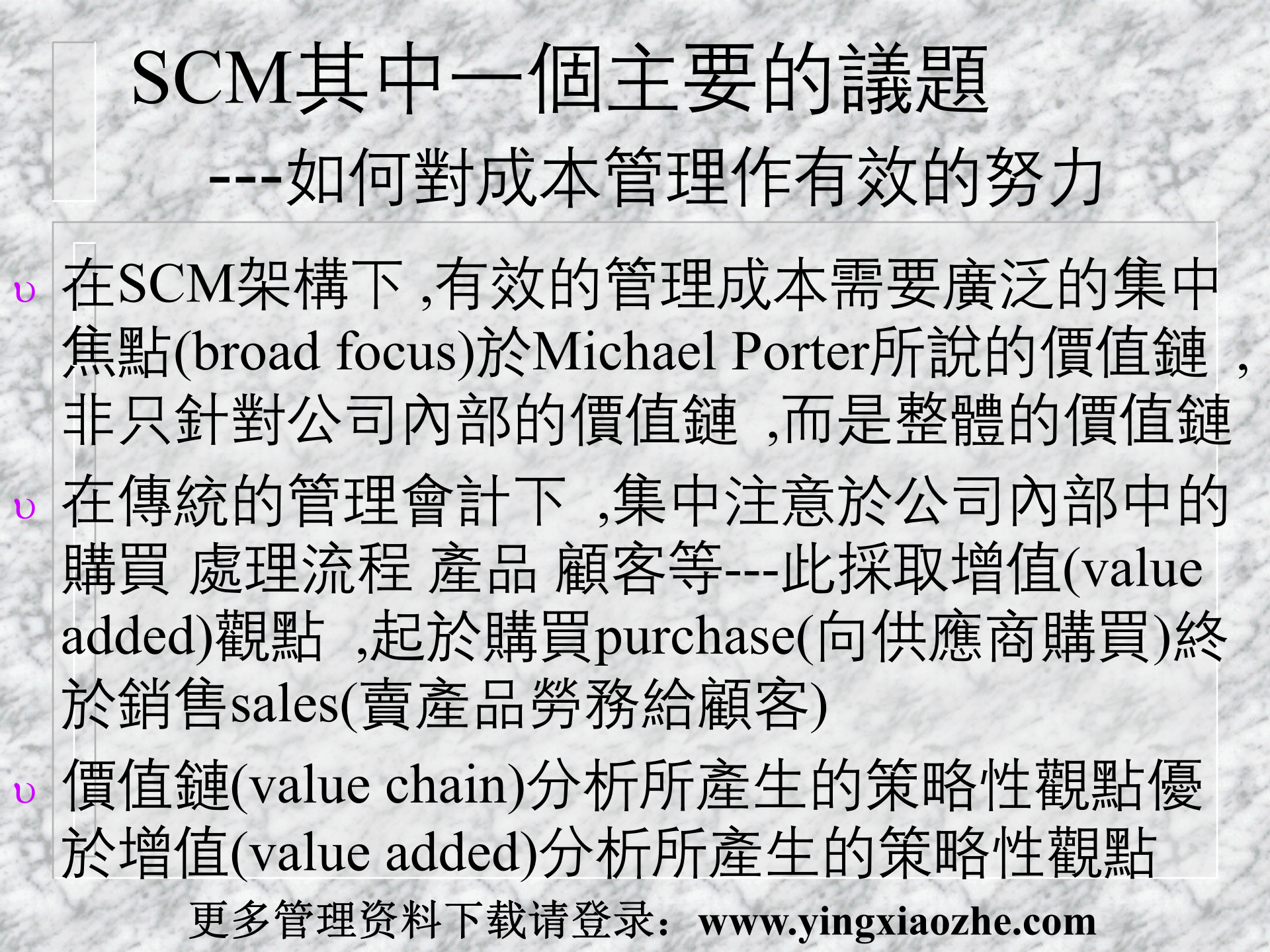 21策略性成本管理SCM与价值链_ITIL之家(www.itilzj.com)_.PPT 第4页