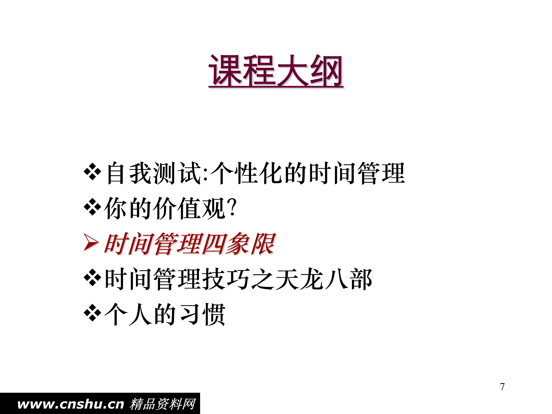 高效时间管理的观念_ITIL之家(www.itilzj.com)_.PPT 第7页