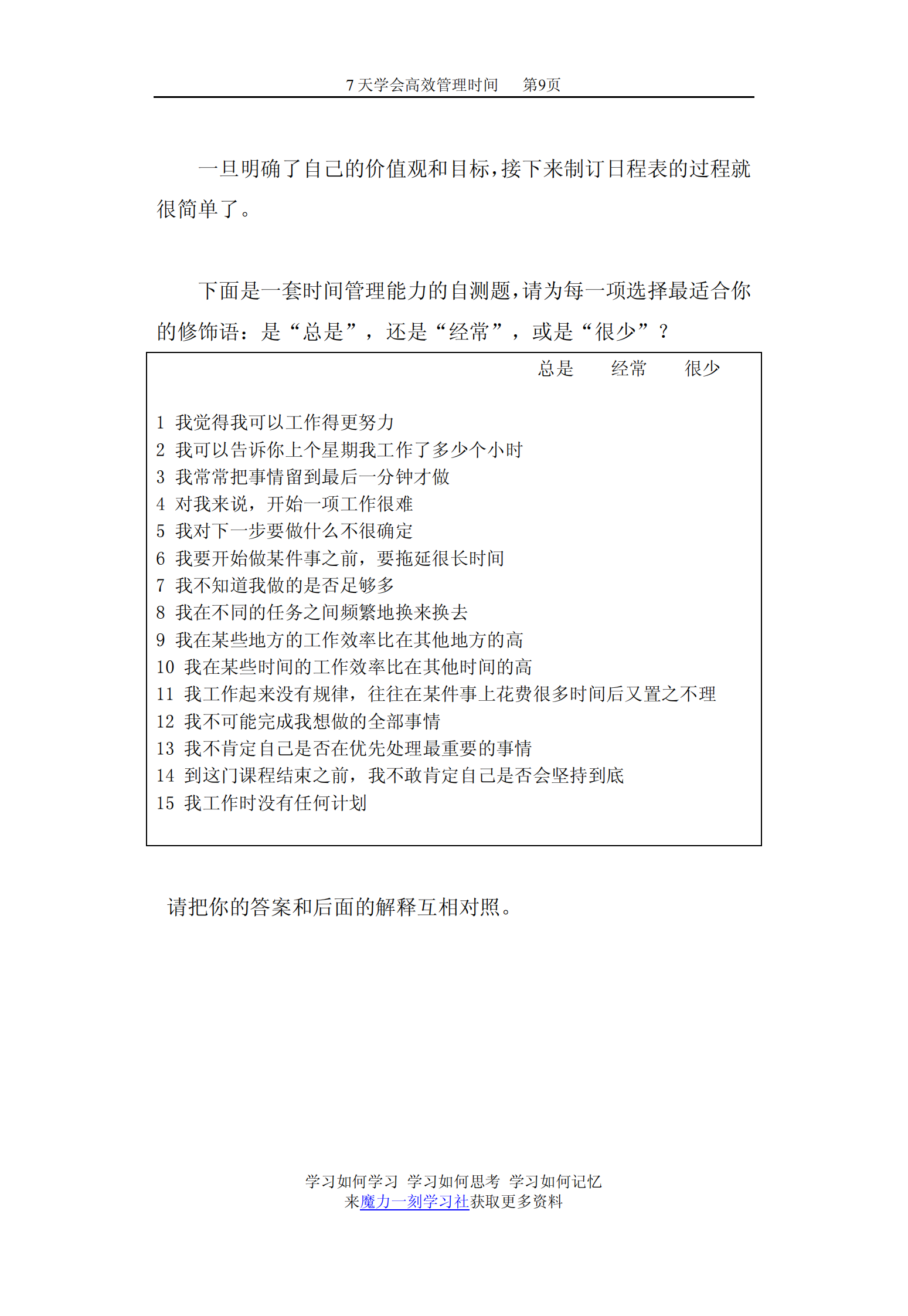 7天学会时间管理_ITIL之家(www.itilzj.com)_.PDF 第10页