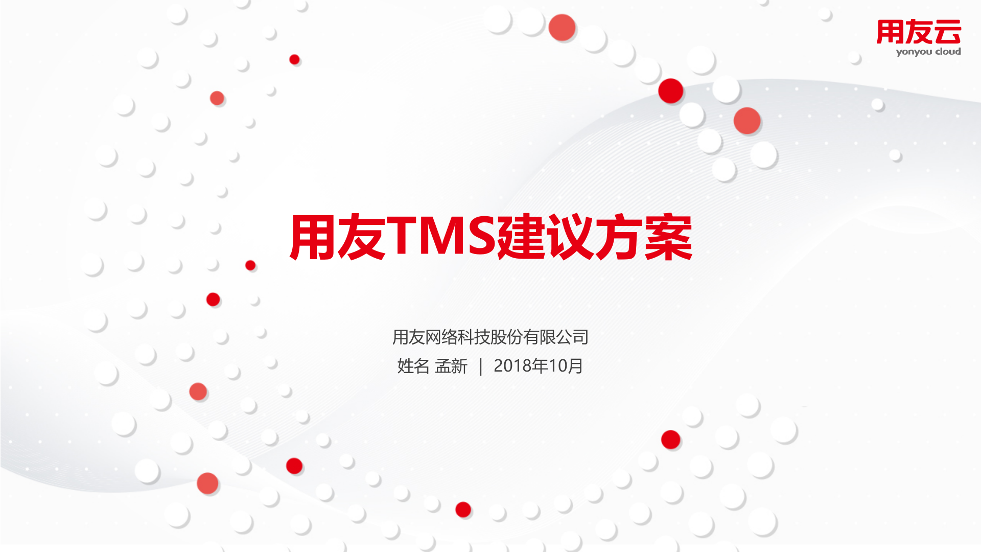 用友TMS方案V1.0 第1页