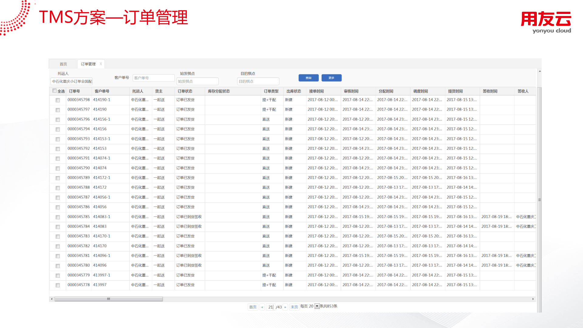 用友TMS方案V1.0 第8页