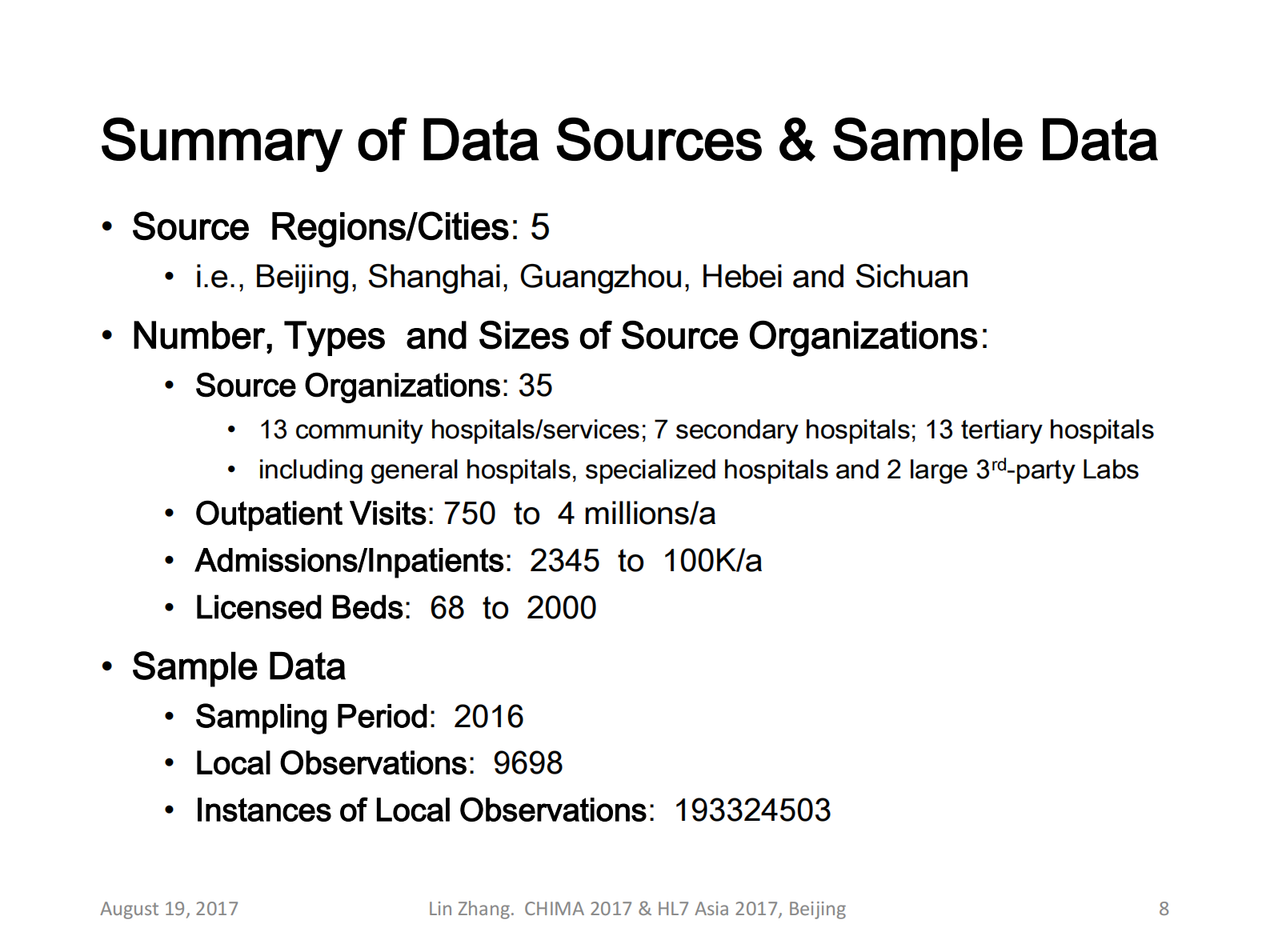 5-张林+HL7Asia2017-英文版-170815-1301（常用实验室检验项目的LOINC代码）——ITIL之家-www.itilzj.com 第8页