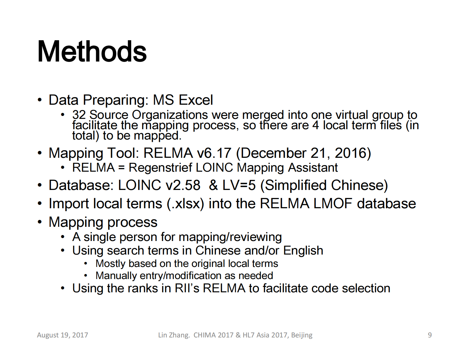 5-张林+HL7Asia2017-英文版-170815-1301（常用实验室检验项目的LOINC代码）——ITIL之家-www.itilzj.com 第9页