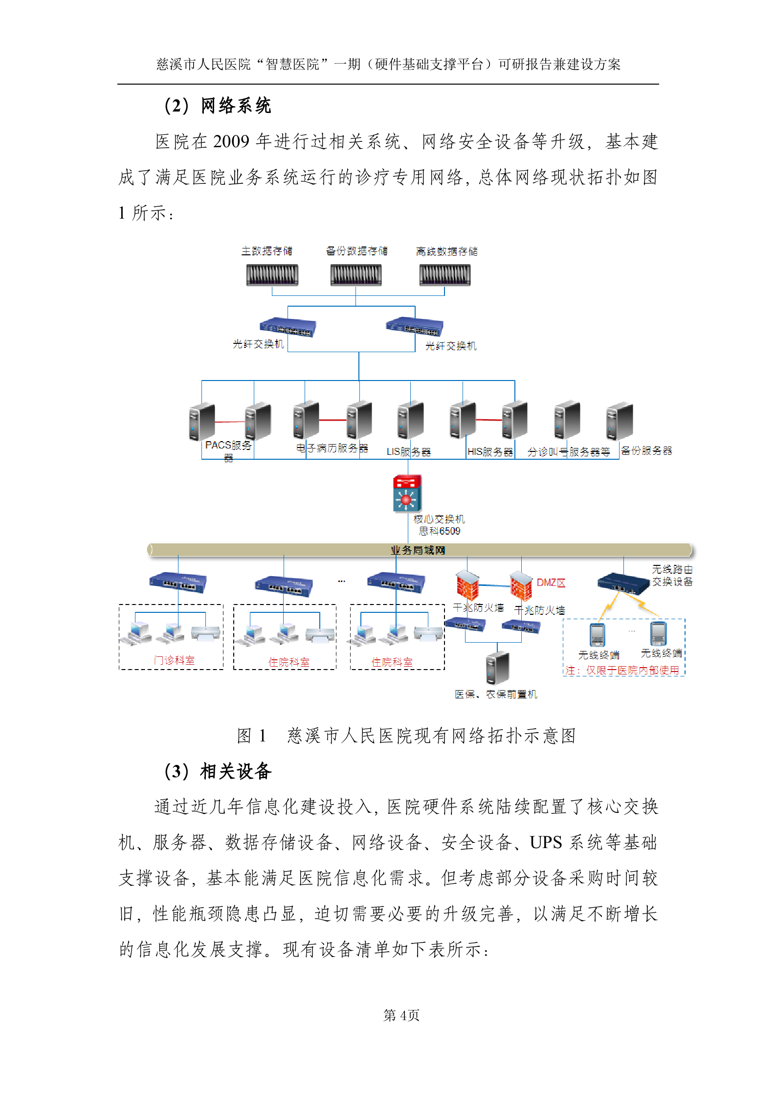 慈溪市人民医院“智慧医院”一期工程（硬件基础支撑平台）（送审稿）201211026B 第7页