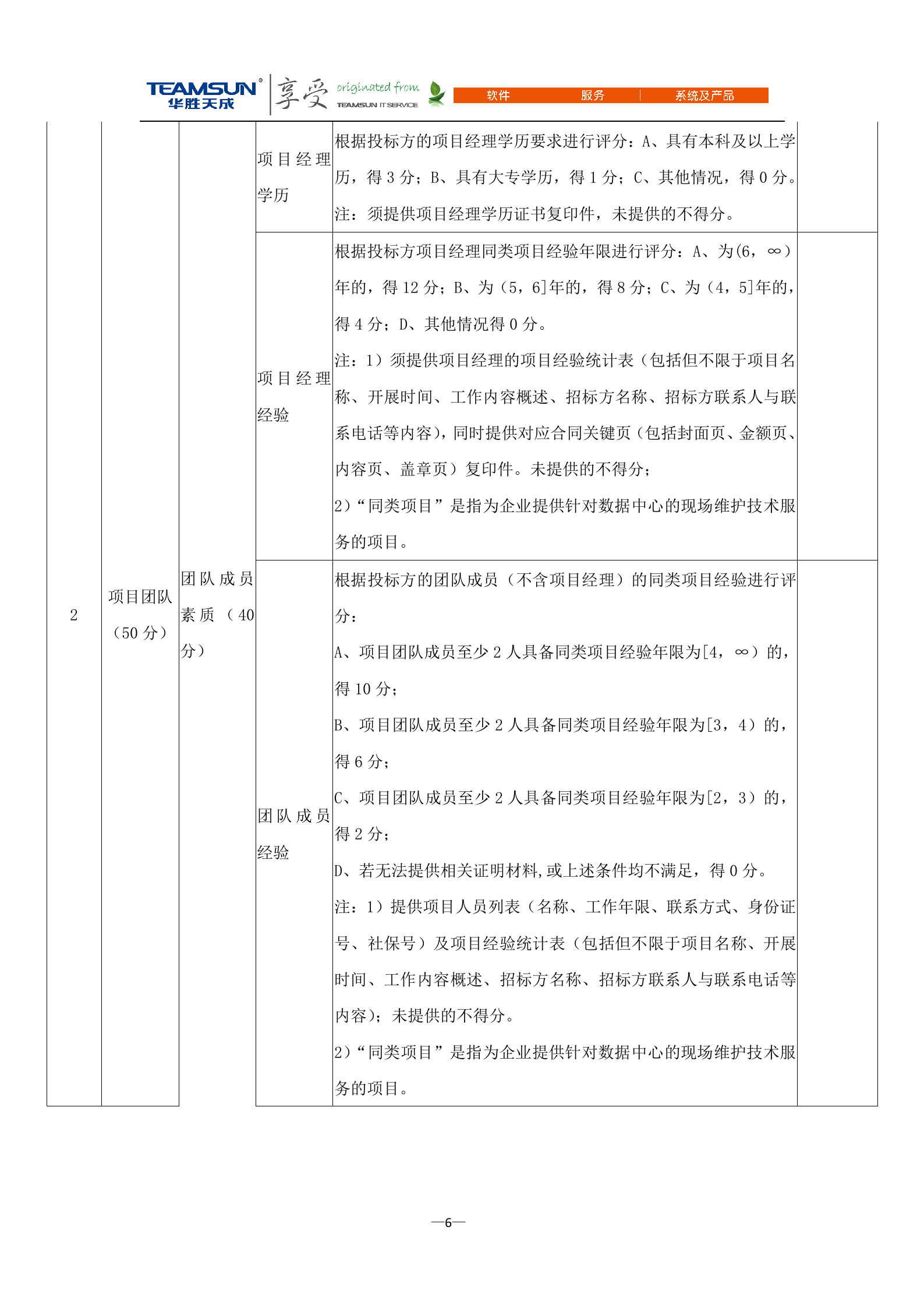 B2B-IDC运维技术服务项目投标文件—技术分册V1.1 第6页