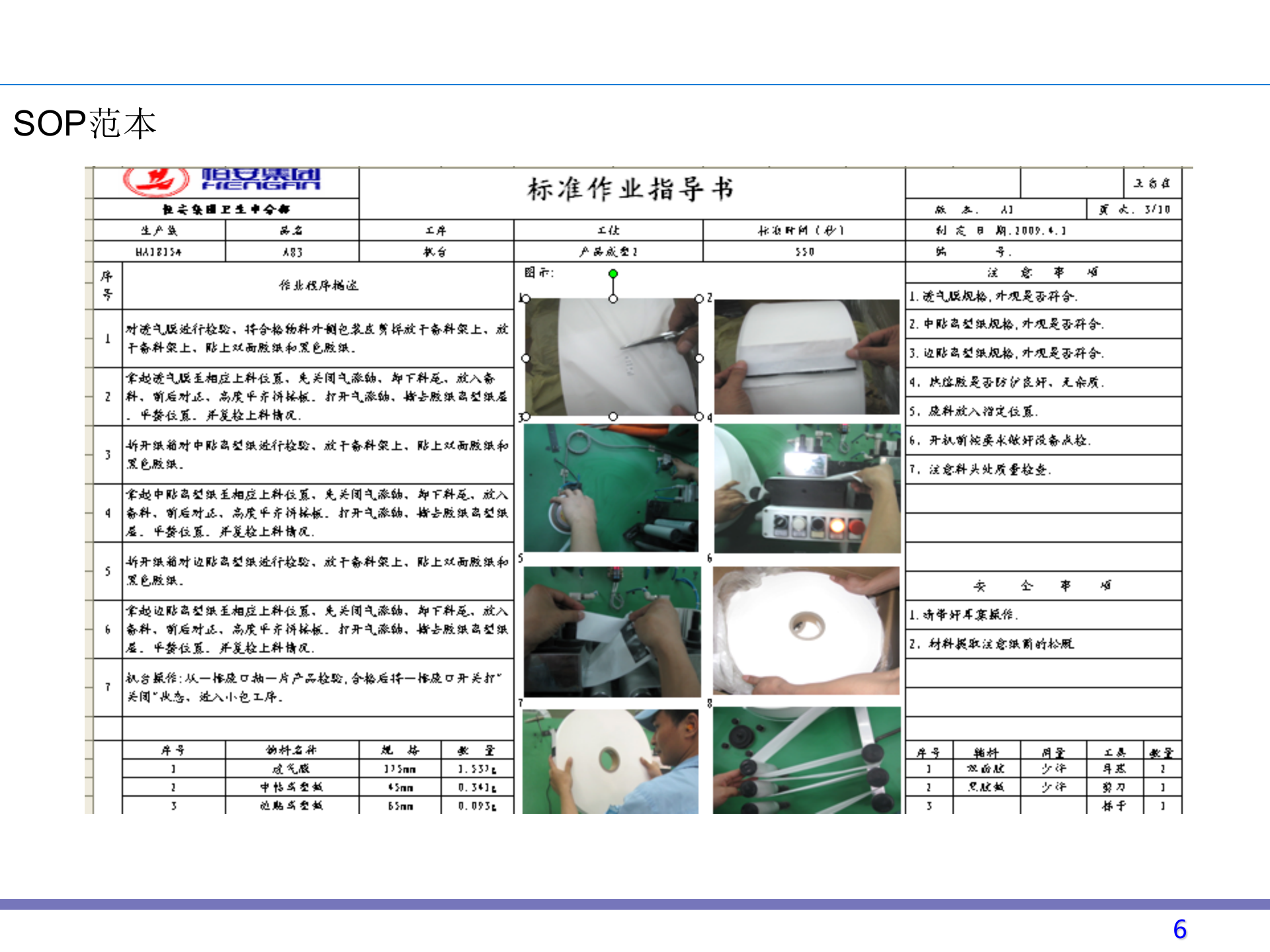 标准作业指导书SOP 第6页