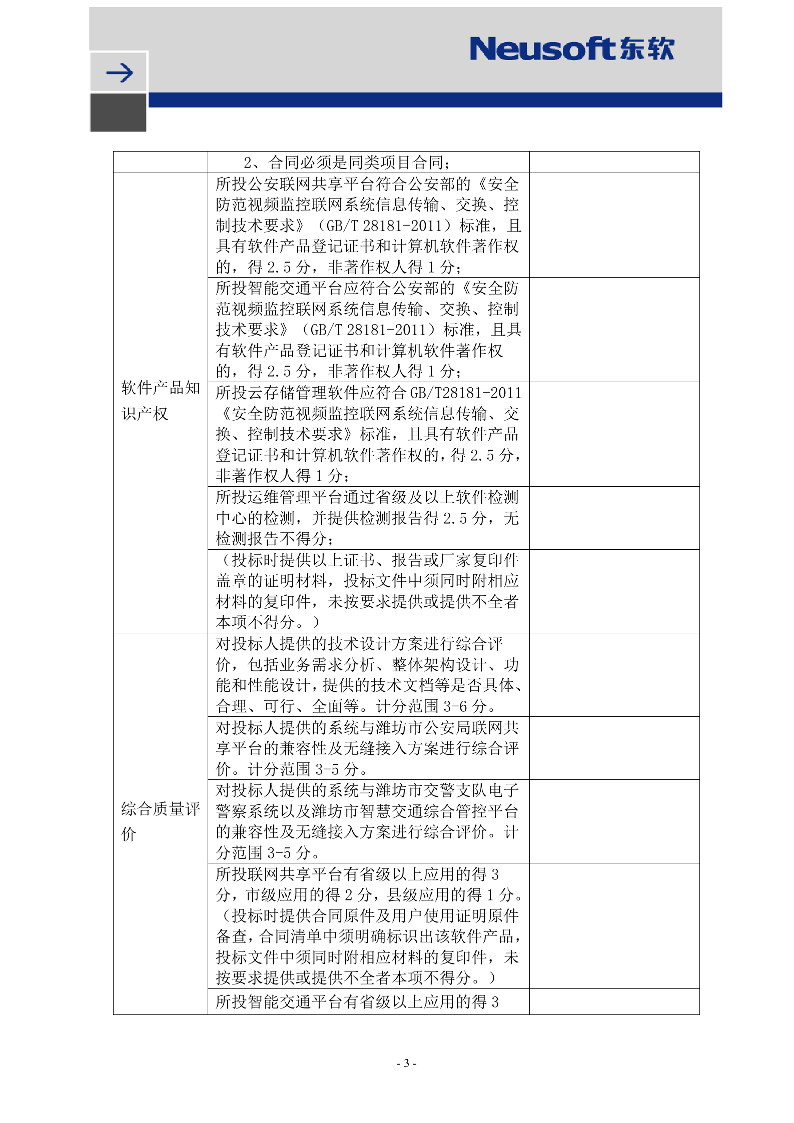 公路智能交通安全视频监控系统建设第一标段投标书-V0.1 第3页