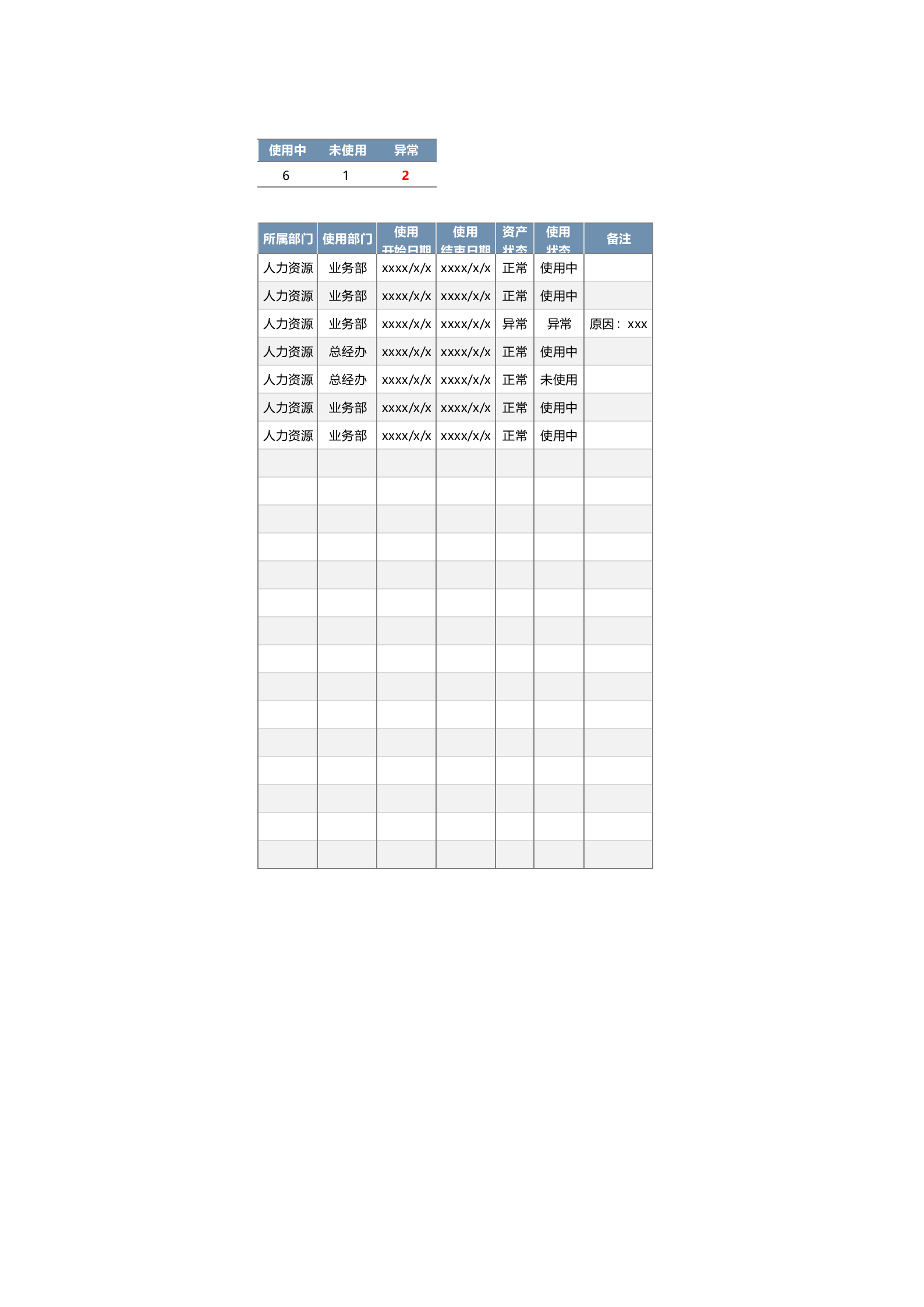 13固定资产登记表 第2页
