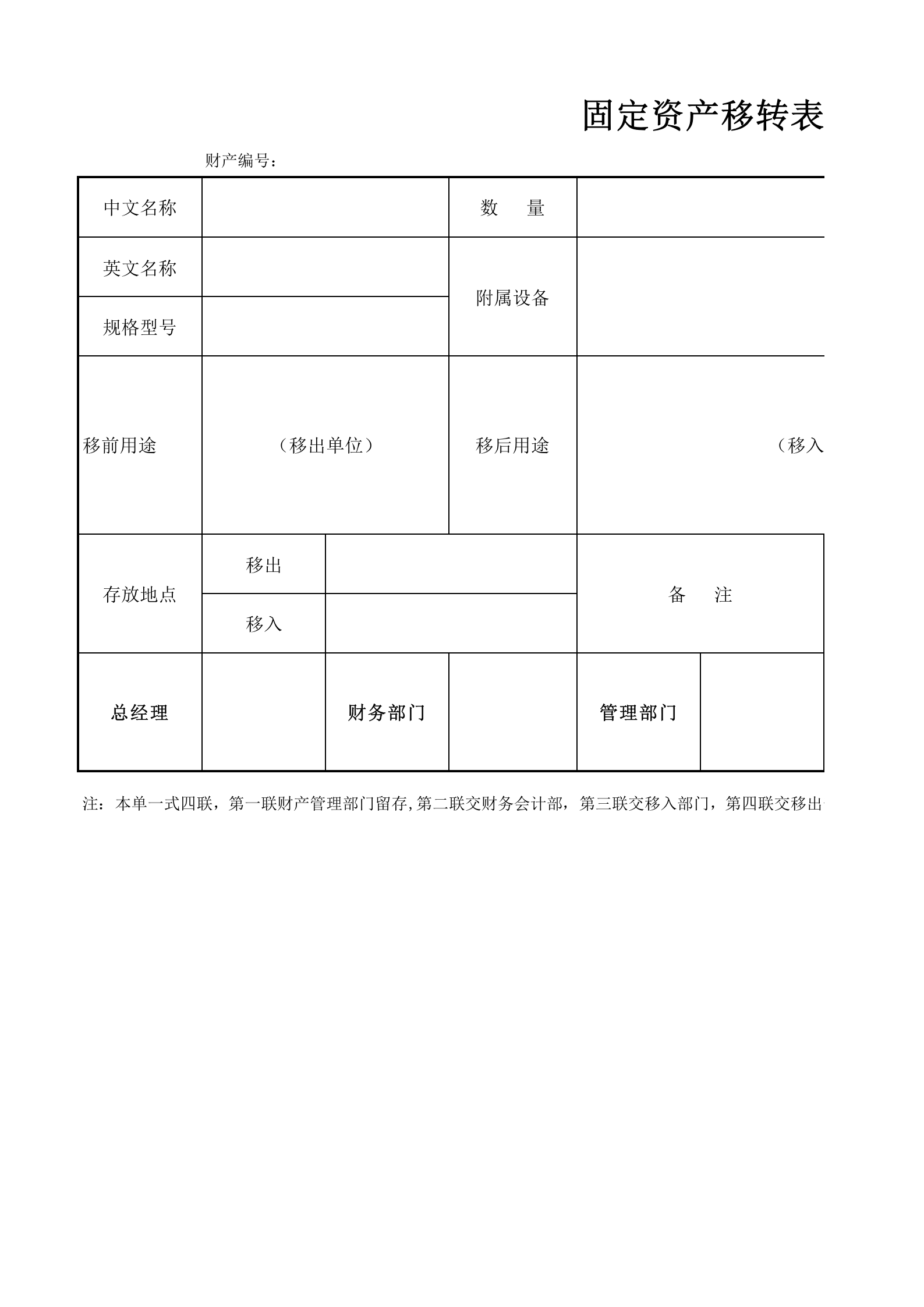 55固定资产移转表 第1页
