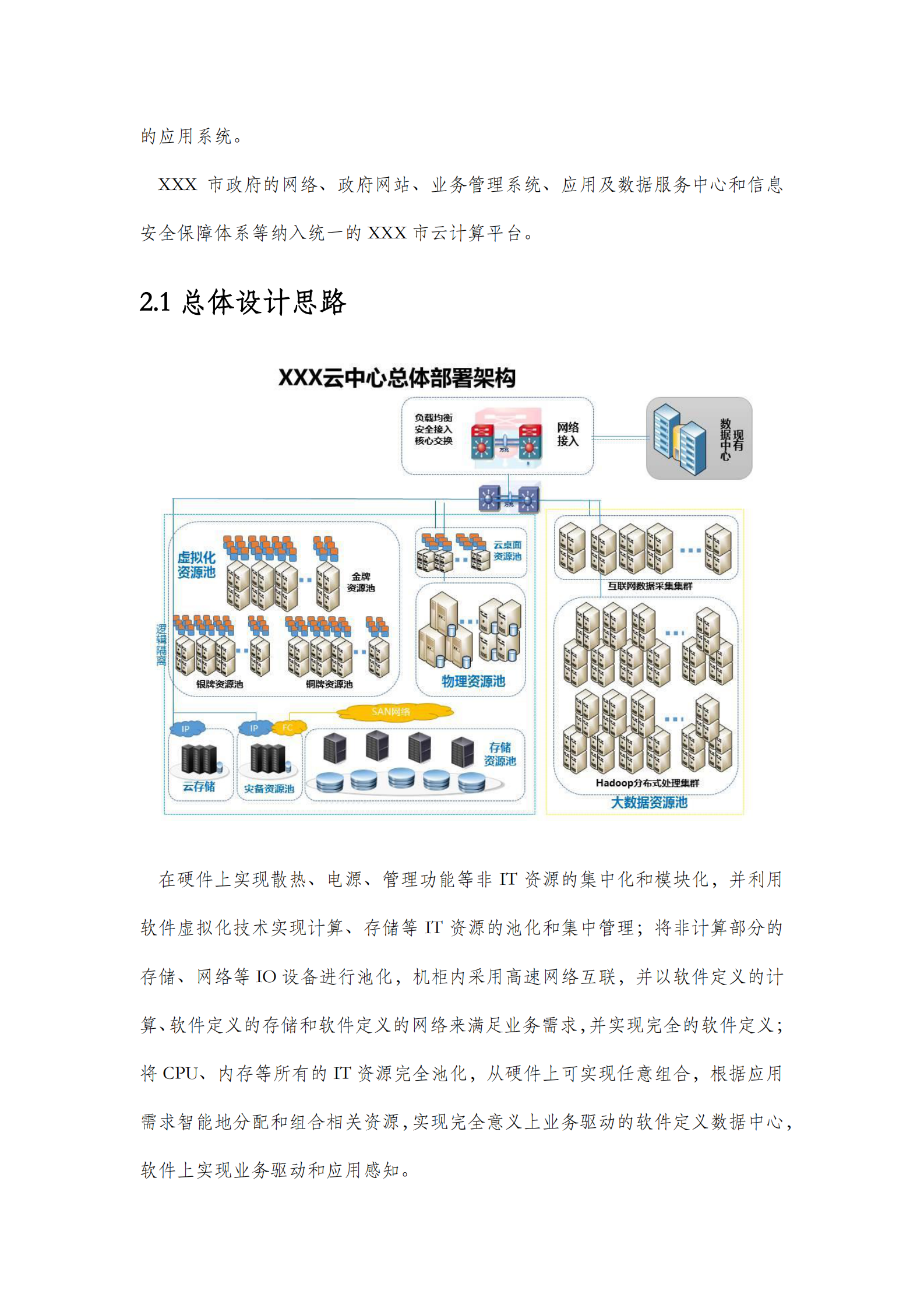 XXX云平台数据中心设计方案 第5页