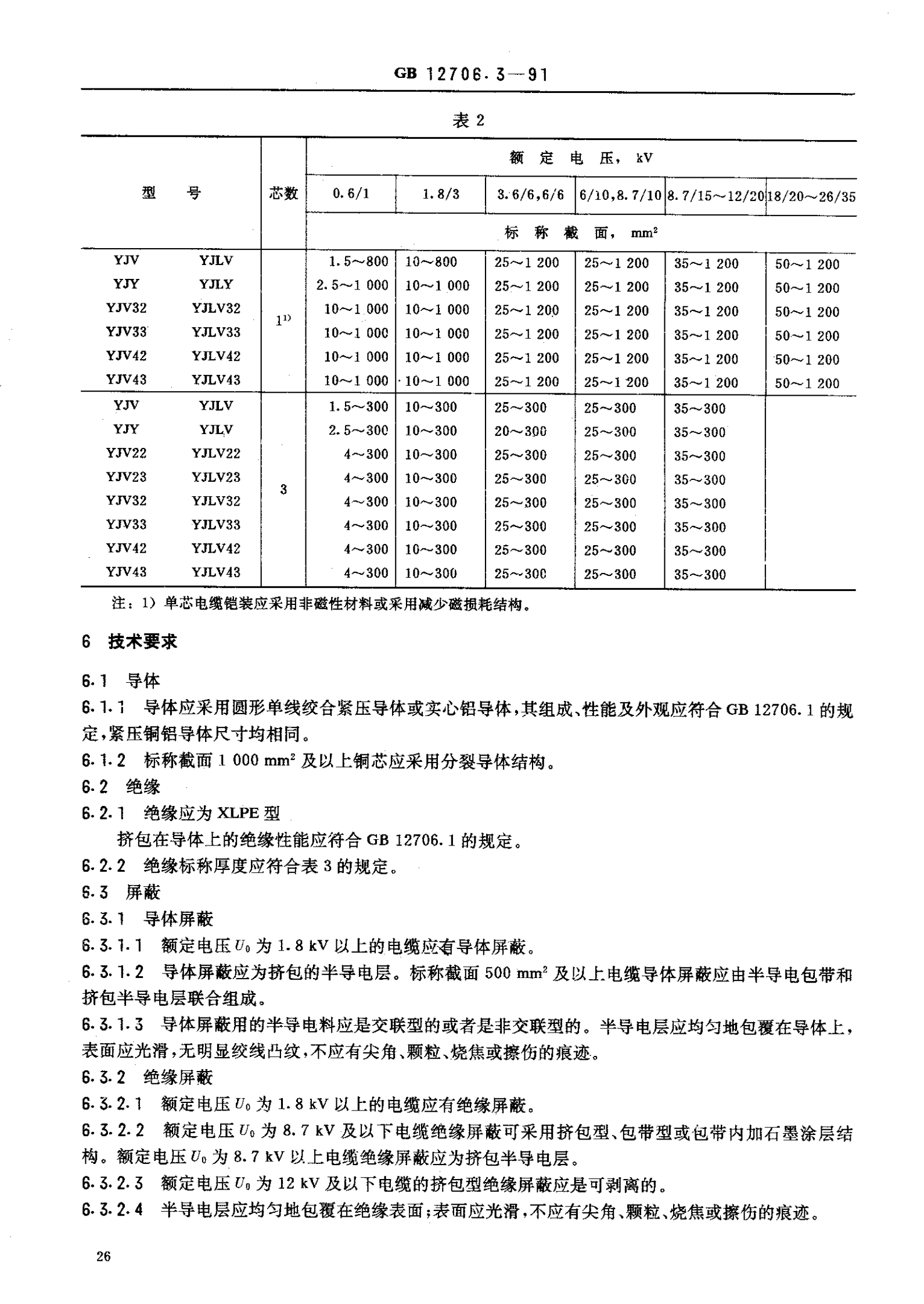 GB 12706.3 交联聚乙烯绝缘电力电缆 第3页