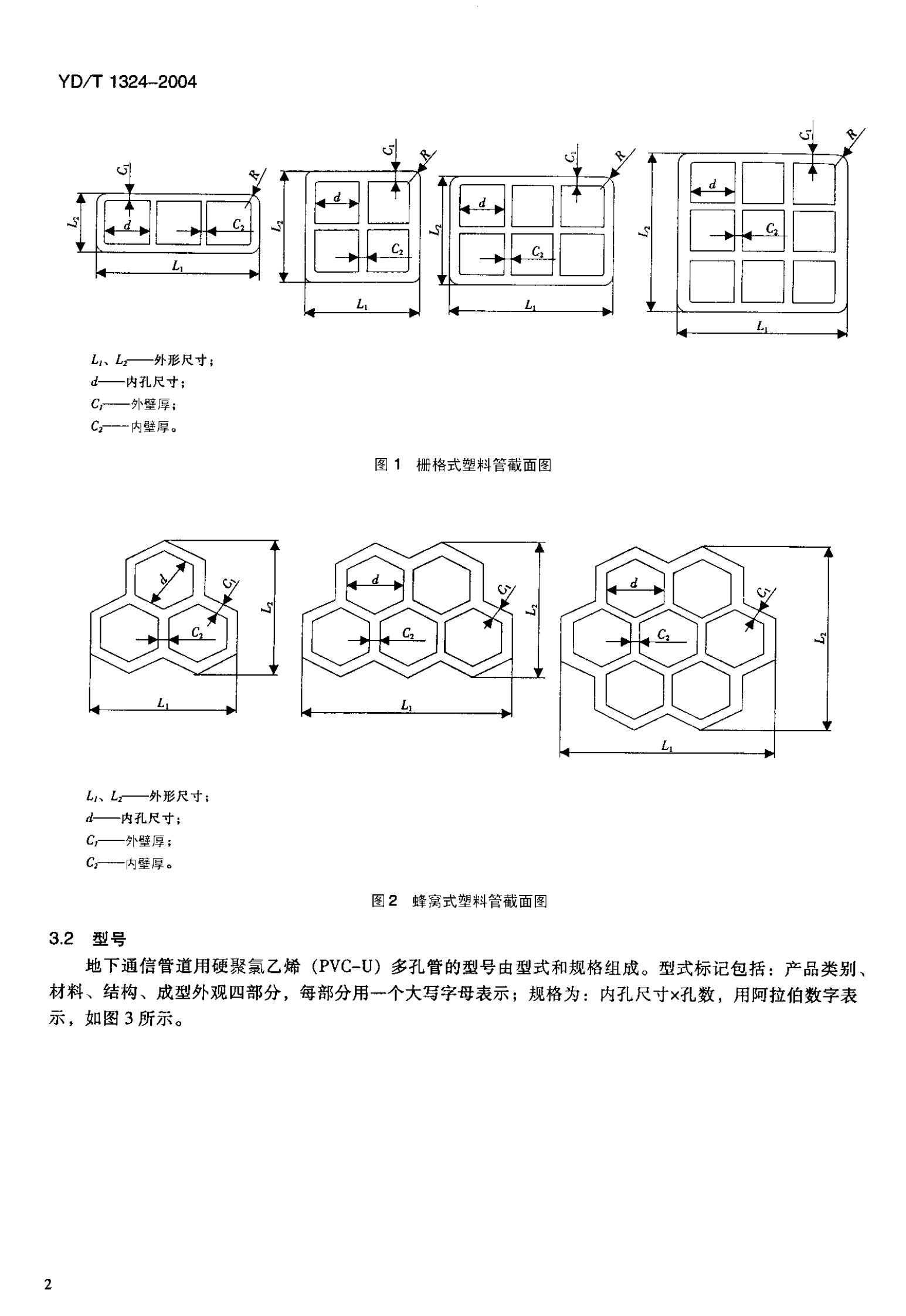 YD T 1324-2004地下通信管道用硬聚氯乙烯（PVC-U）多孔管 第5页