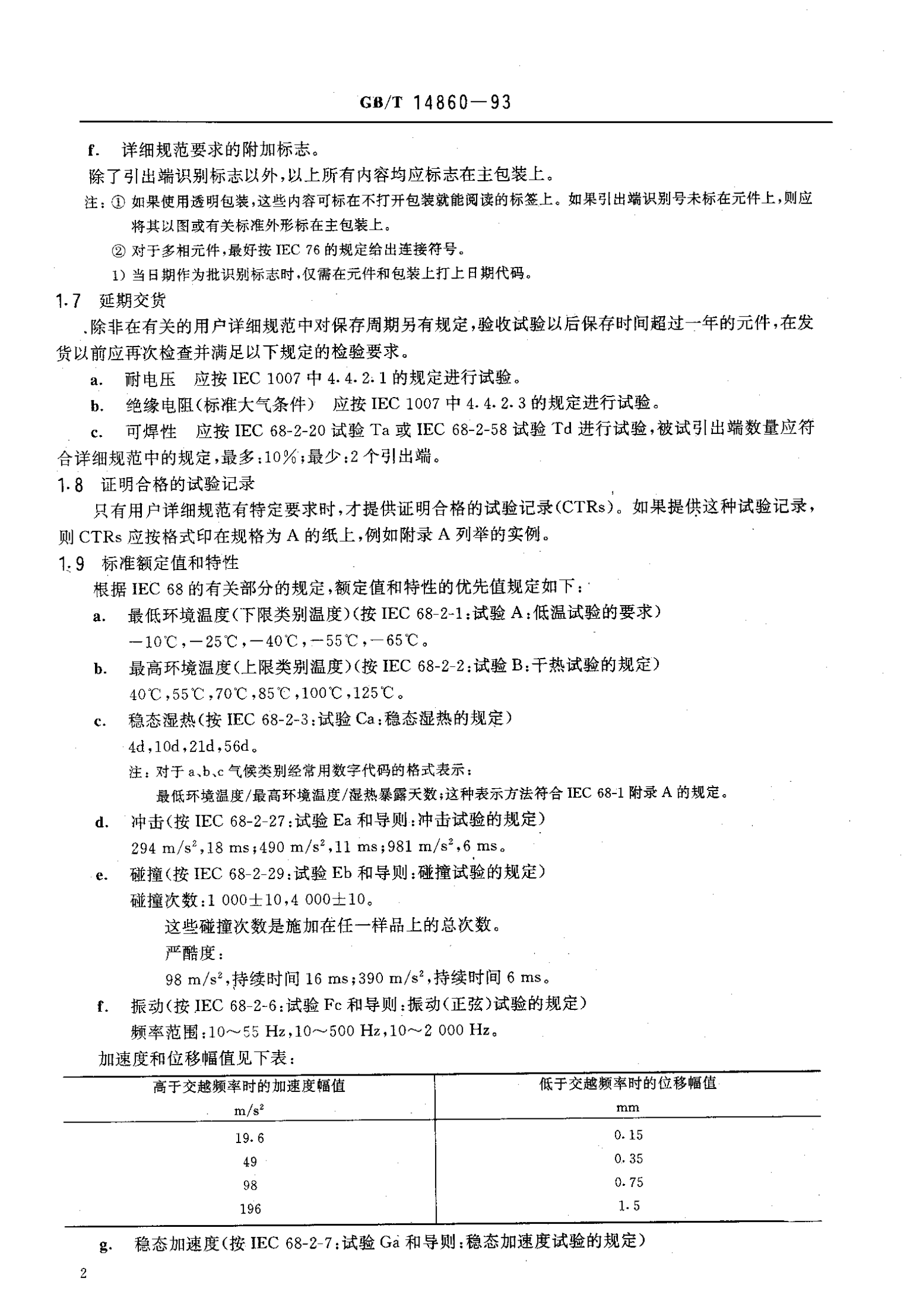 GB 14860-93 通信和电子设备用变压器和电感器总规范 第5页