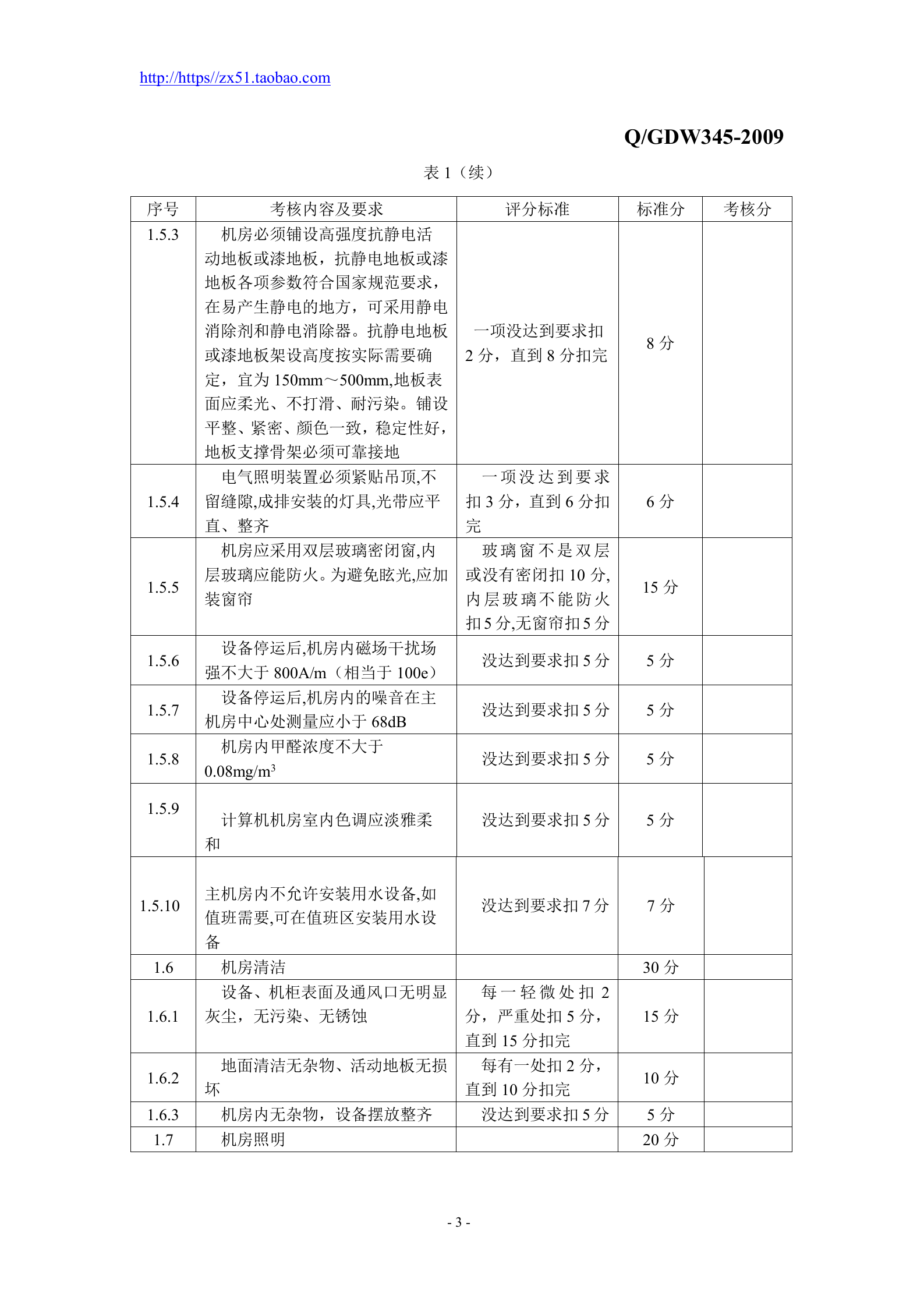 【QGDW345-2009】国家电网公司信息机房评价规范 第6页