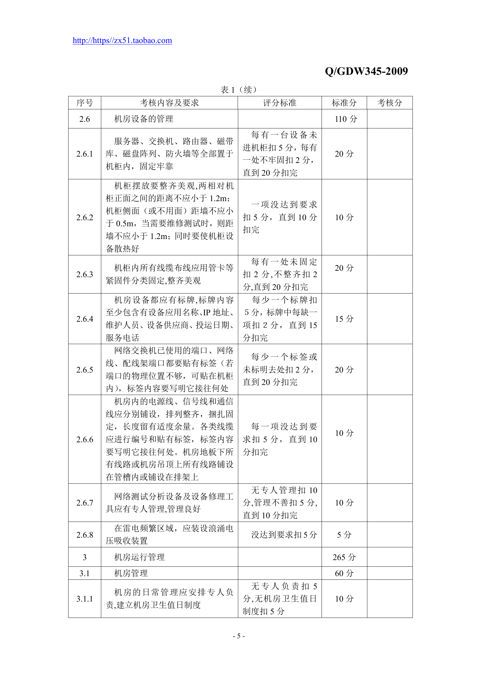 【QGDW345-2009】国家电网公司信息机房评价规范 第8页