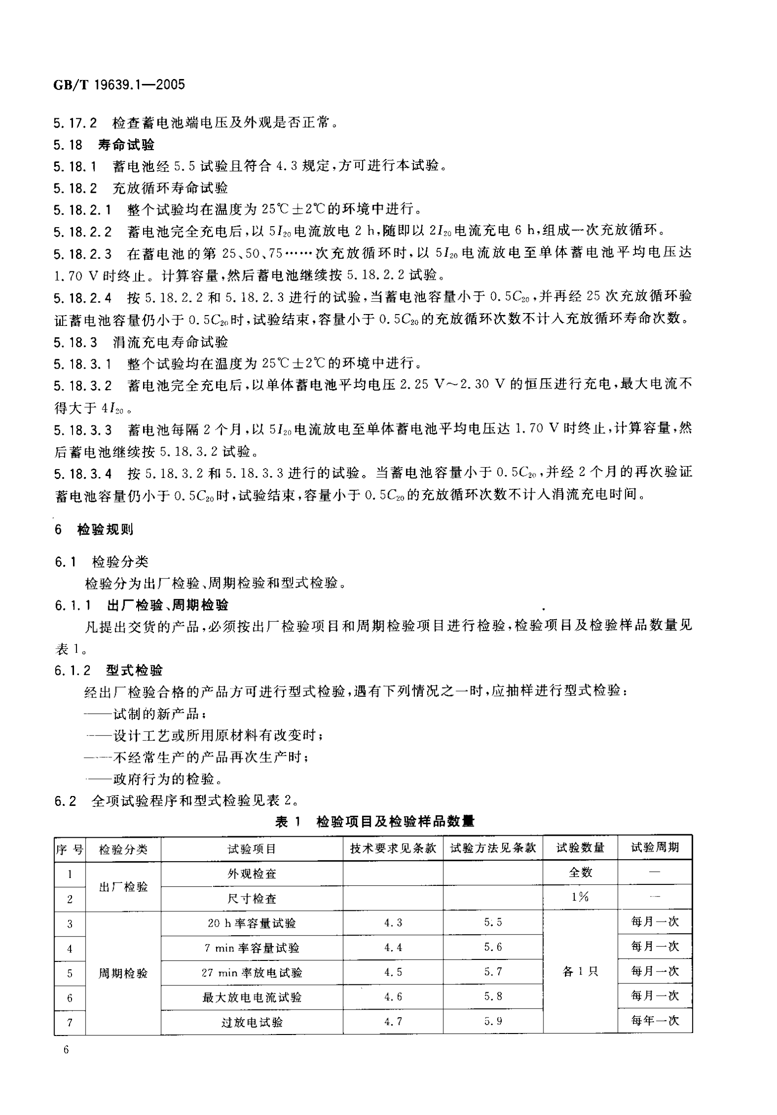 GBT-19639.1-(2005)小型阀控密封式铅酸蓄电池 技术条件 第8页