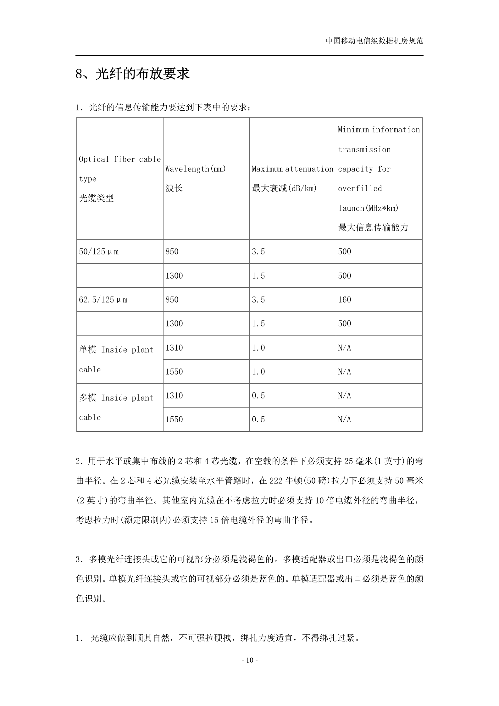 中国移动电信级数据机房规范(v1.1) 第10页