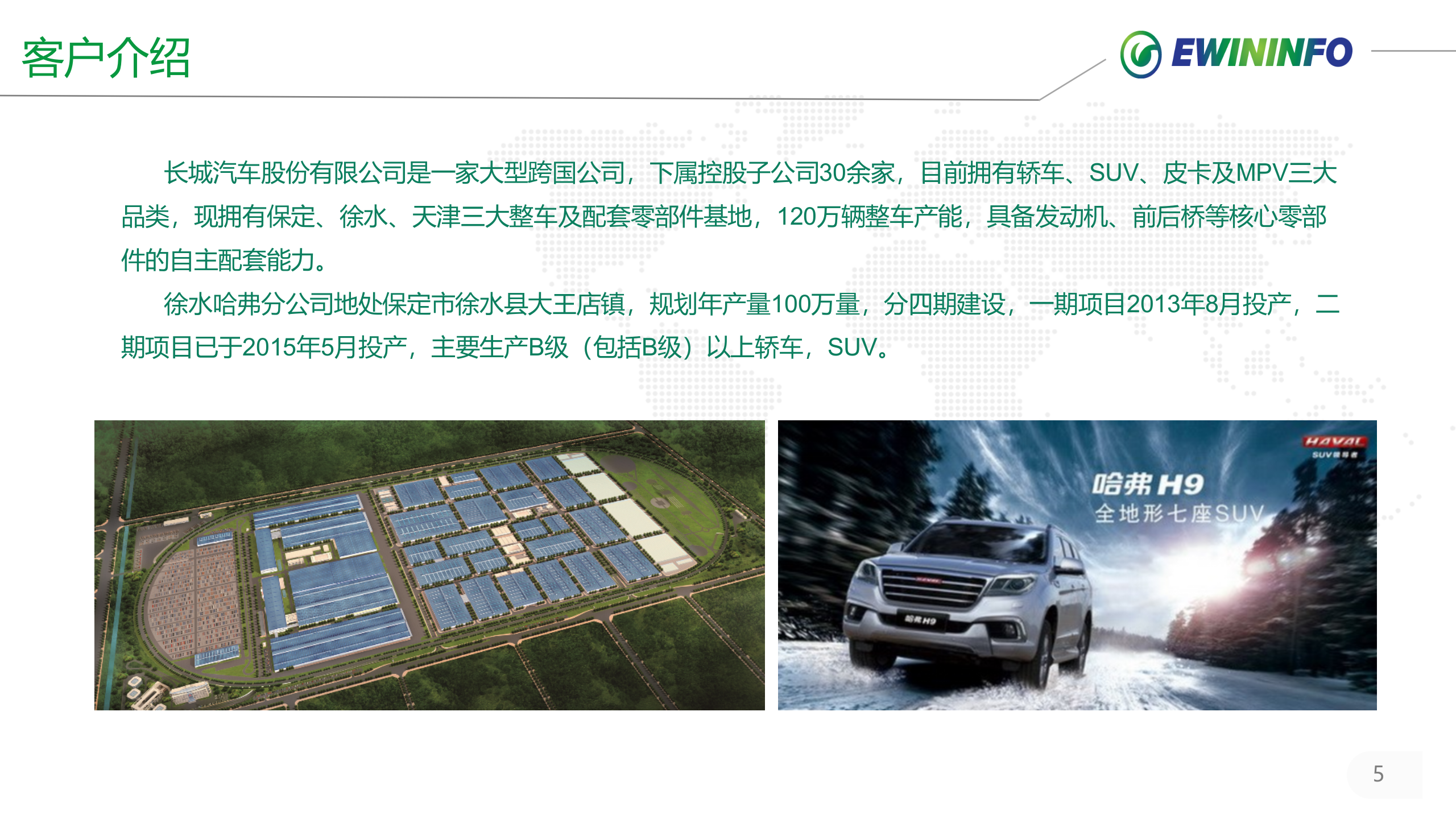 X城汽车徐水生产管理系统项目案例20xx.01.18 第5页