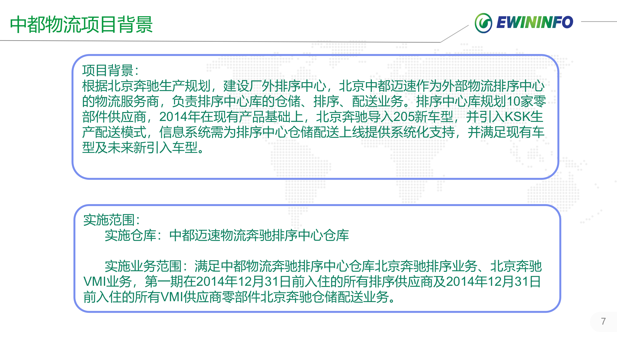 中X物流汽车零部件项目案例介绍 第7页