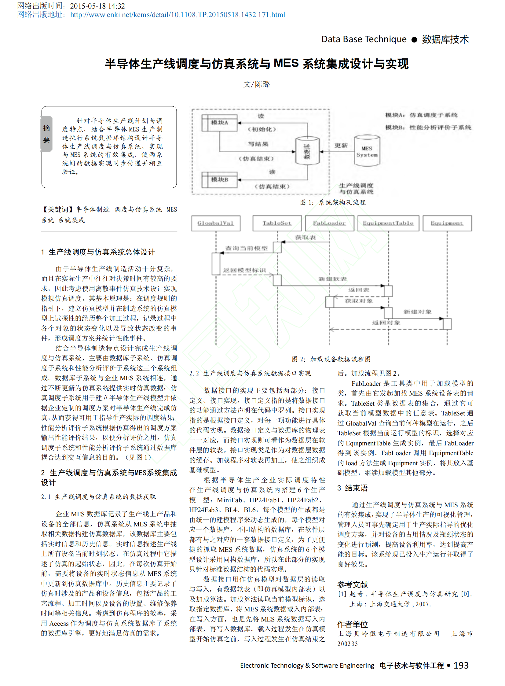 半导体制造 调度与仿真系统 MES 第1页