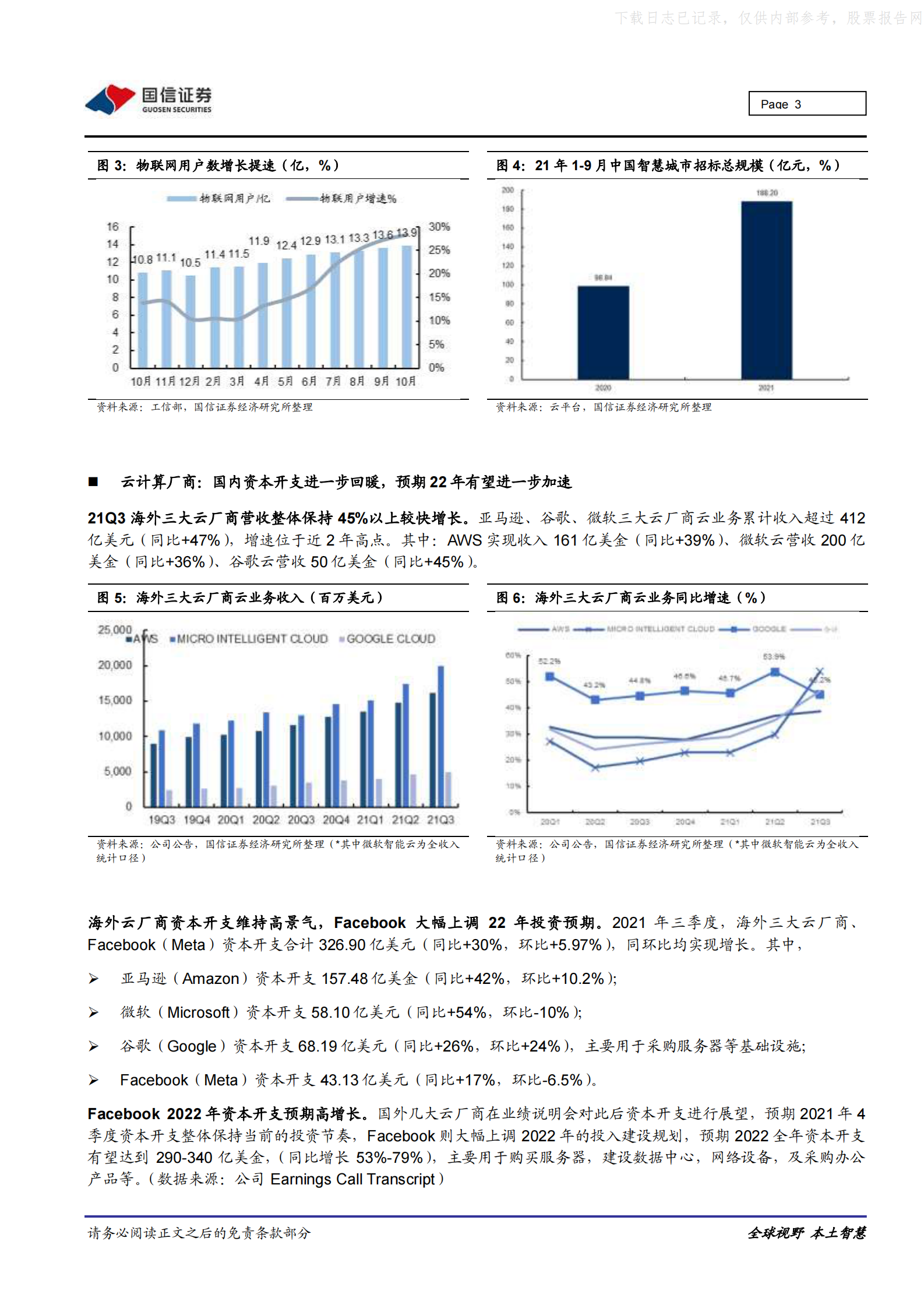 2021年  【18页】IDC／云计算行业专题：财报总结及展望(三)，需求回暖，供给收缩，绿色转型 第3页