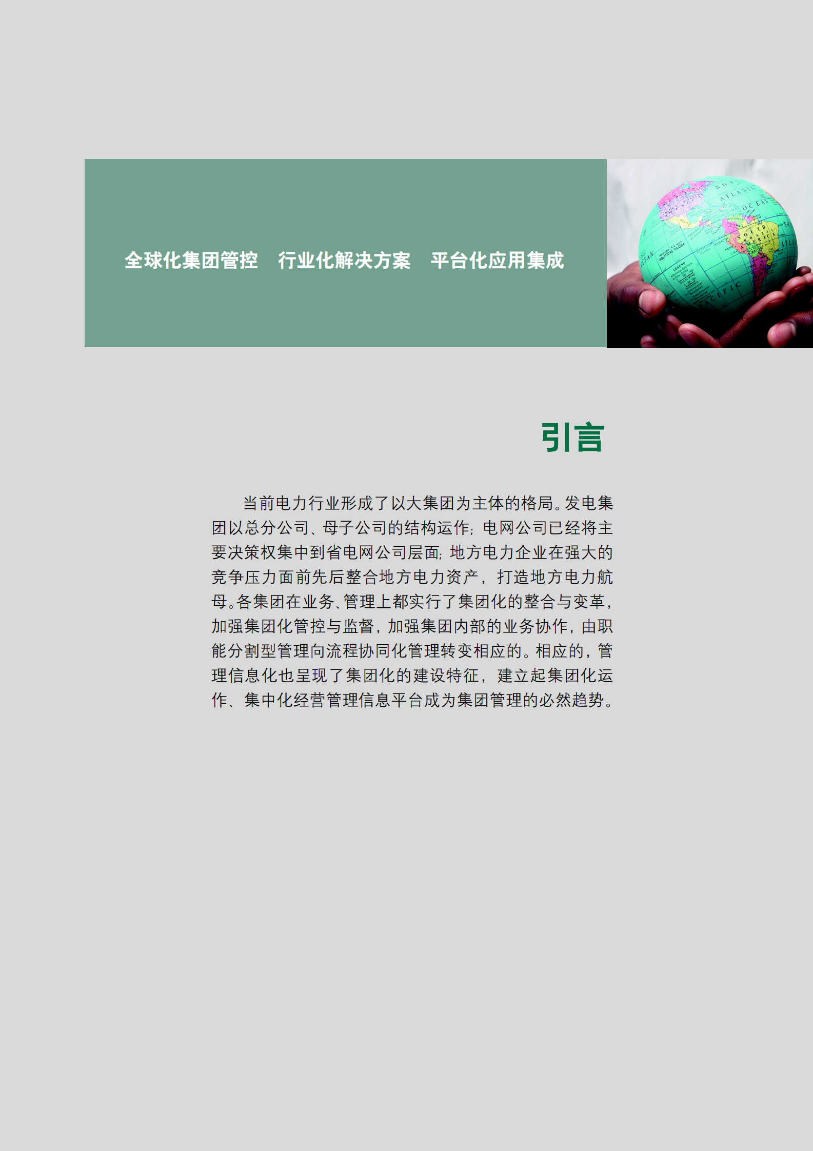 用友电力行业集团管控解决方案 第2页