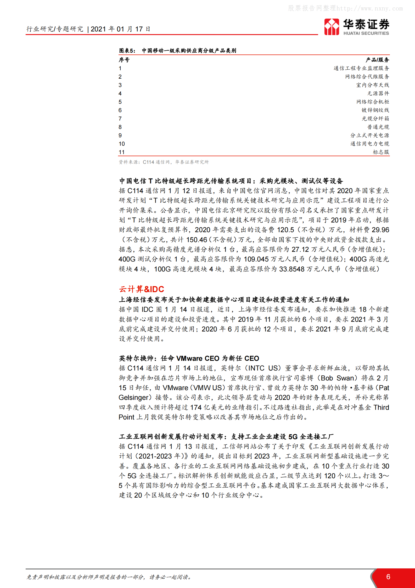 202101  上海加快新建IDC建设和投资进度【20页】 第6页