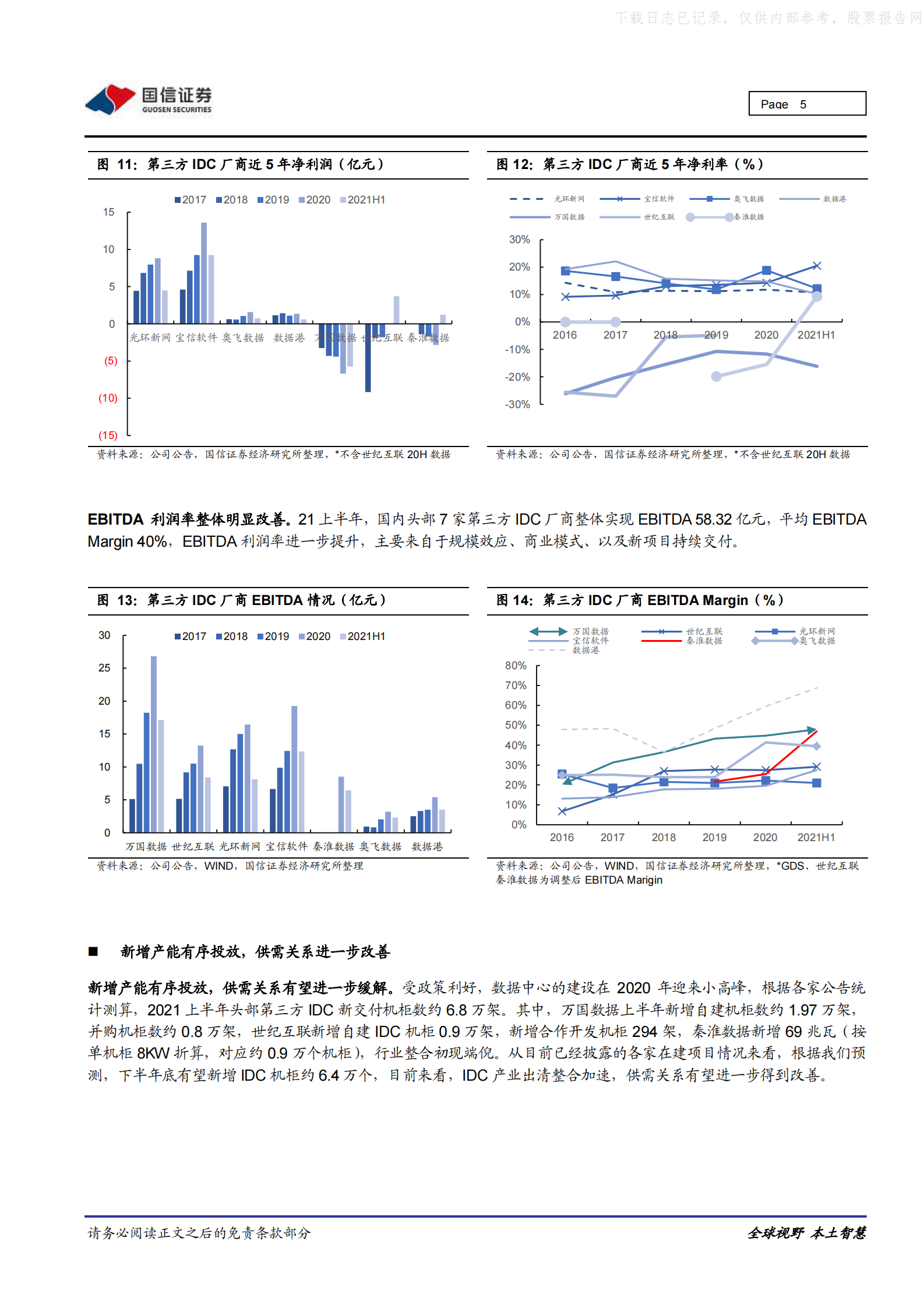 2021年  【13页】IDC／云计算行业专题：21Y半年报总结，寒冬已过，静待复苏 第5页
