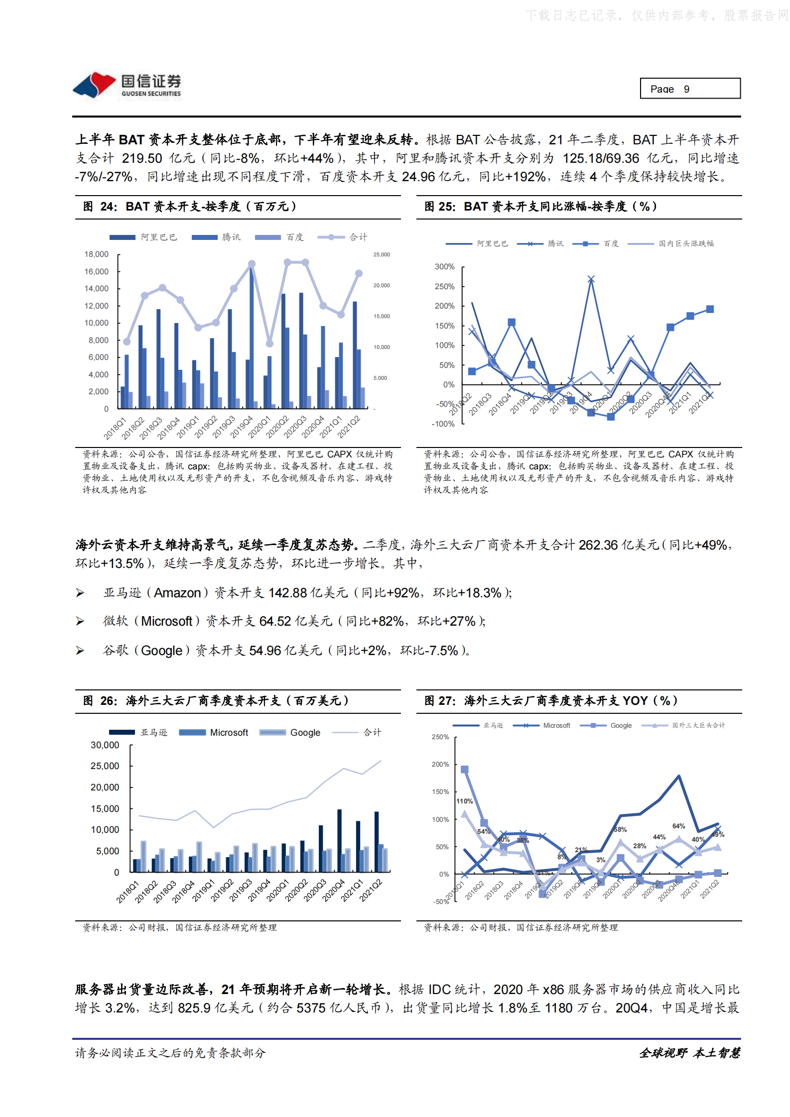 2021年  【13页】IDC／云计算行业专题：21Y半年报总结，寒冬已过，静待复苏 第9页