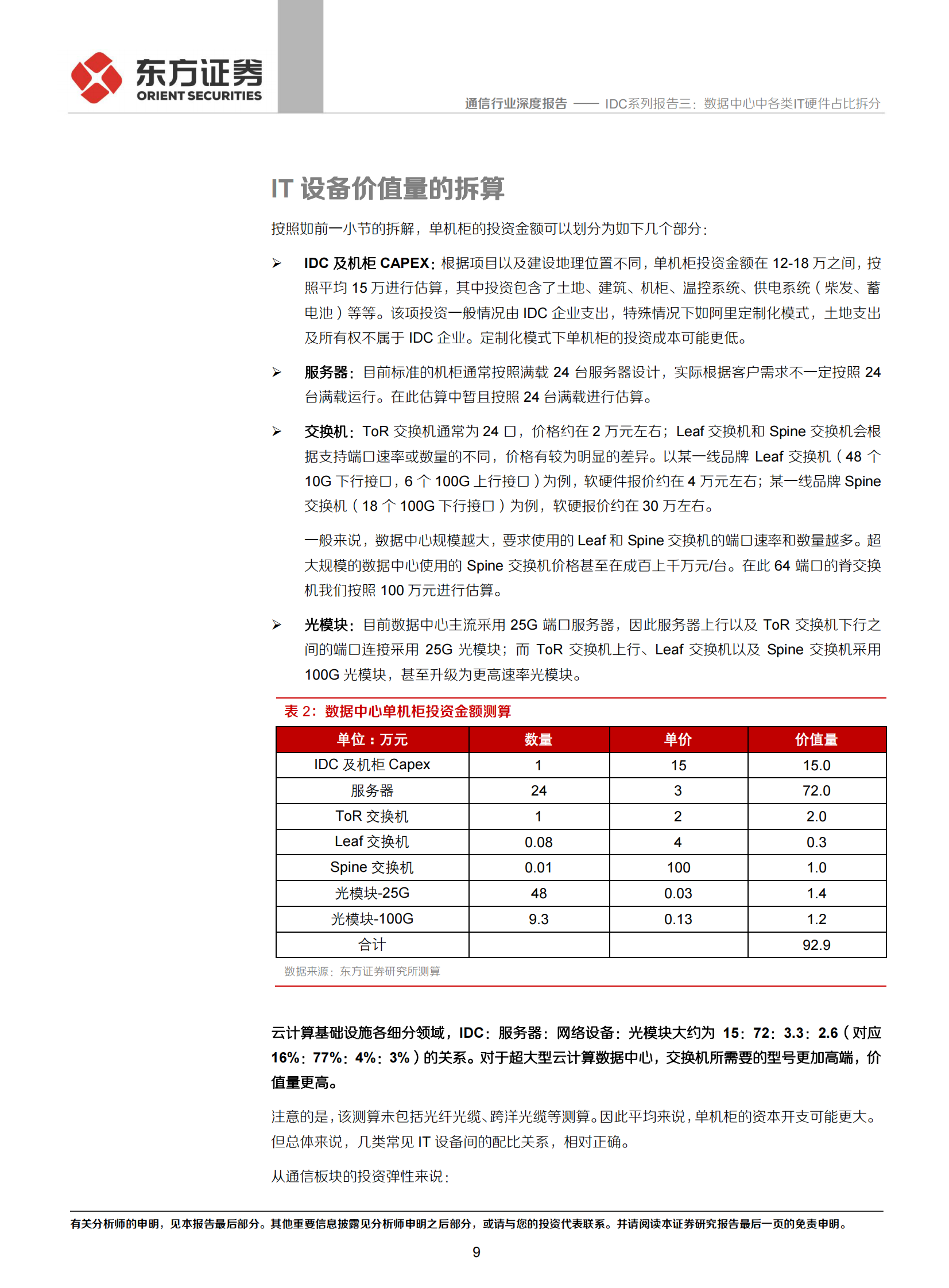 2020年  IDC系列报告三：数据中心中各类IT硬件占比拆分-20200421 第9页