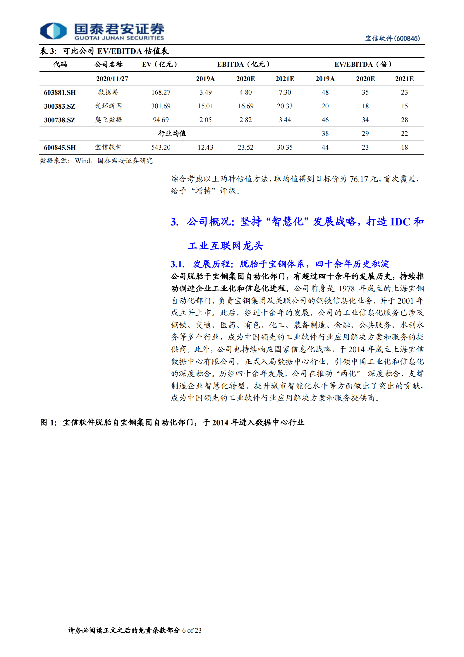 2020年  宝信软件：深耕智慧制造和工业互联网，IDC业务开启新周期-国泰君安[王彦龙,谭佩雯]-20201130【23页】 第6页