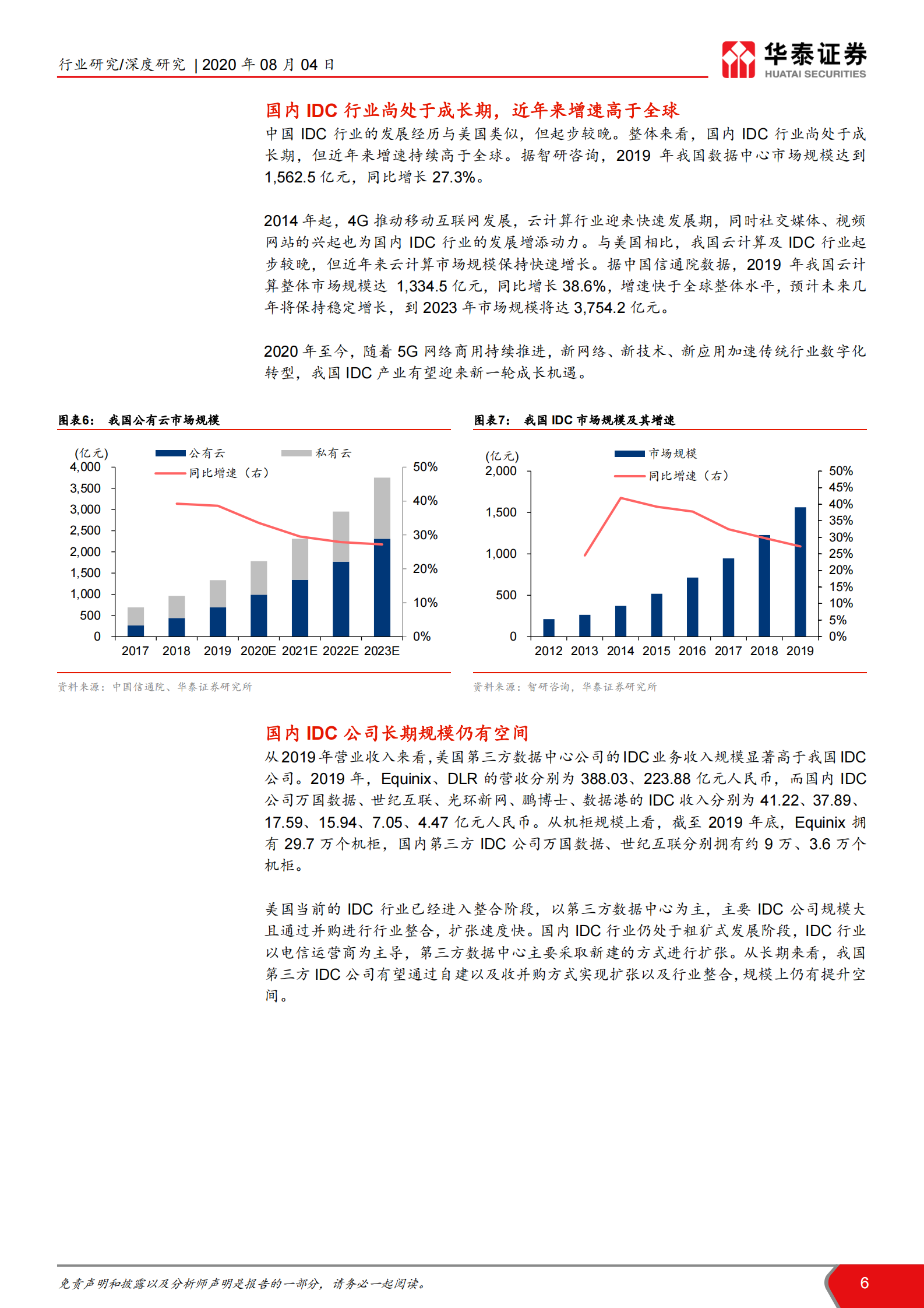 2020年  从全球IDC龙头Equinix看中美IDC发展路径-乘数字化之浪潮，REITs助力成长-华泰证券[王林,付东]-20200805【27页】 第6页