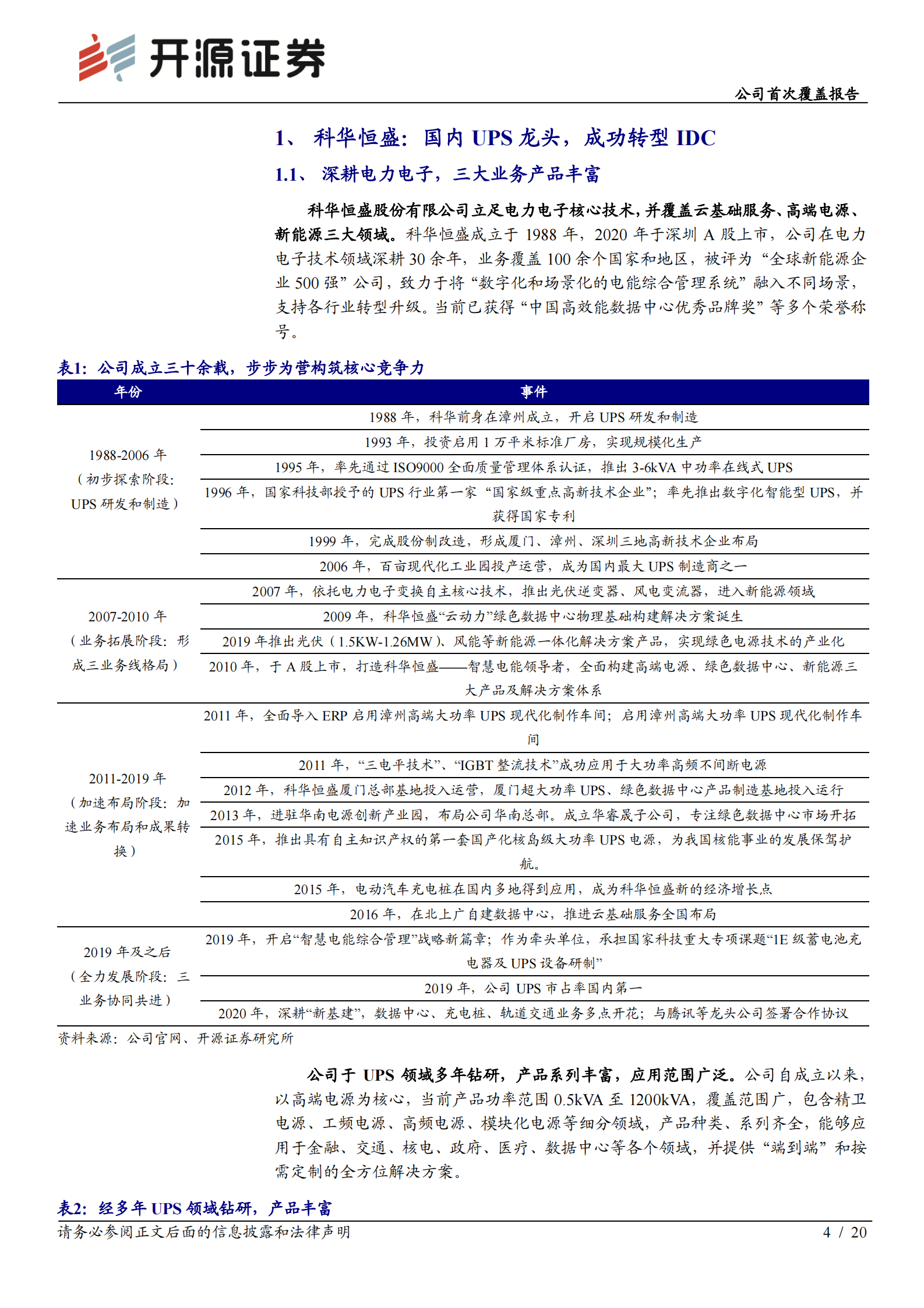 2020年  科华恒盛：_华_丽转身一线梯队，抢占IDC_盛_世红利-开源证券[赵良毕]-20201116【20页】 第4页