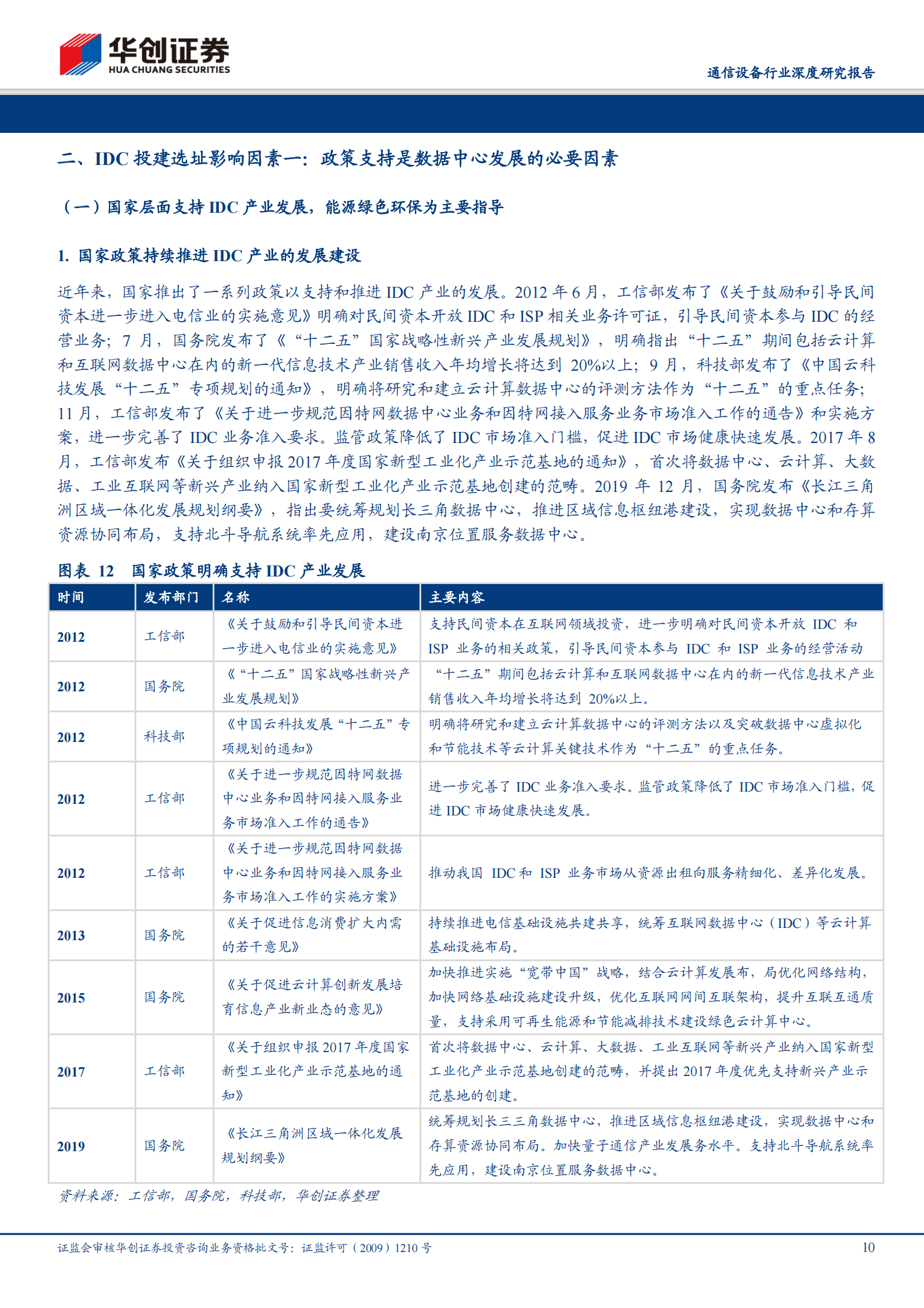 2020年  数据中心专题研究（二）：数据中心投建选址影响因素研究及探讨-20200120 第10页