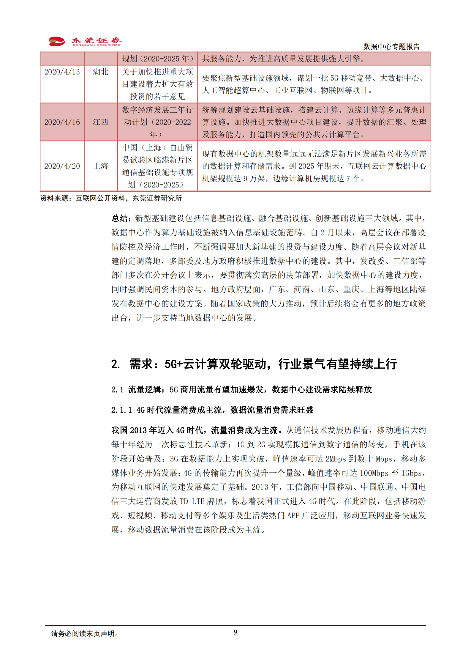 2020年  通信行业数据中心专题报告：关注上游设备及深耕一线商圈的IDC服务商-20200430 第9页