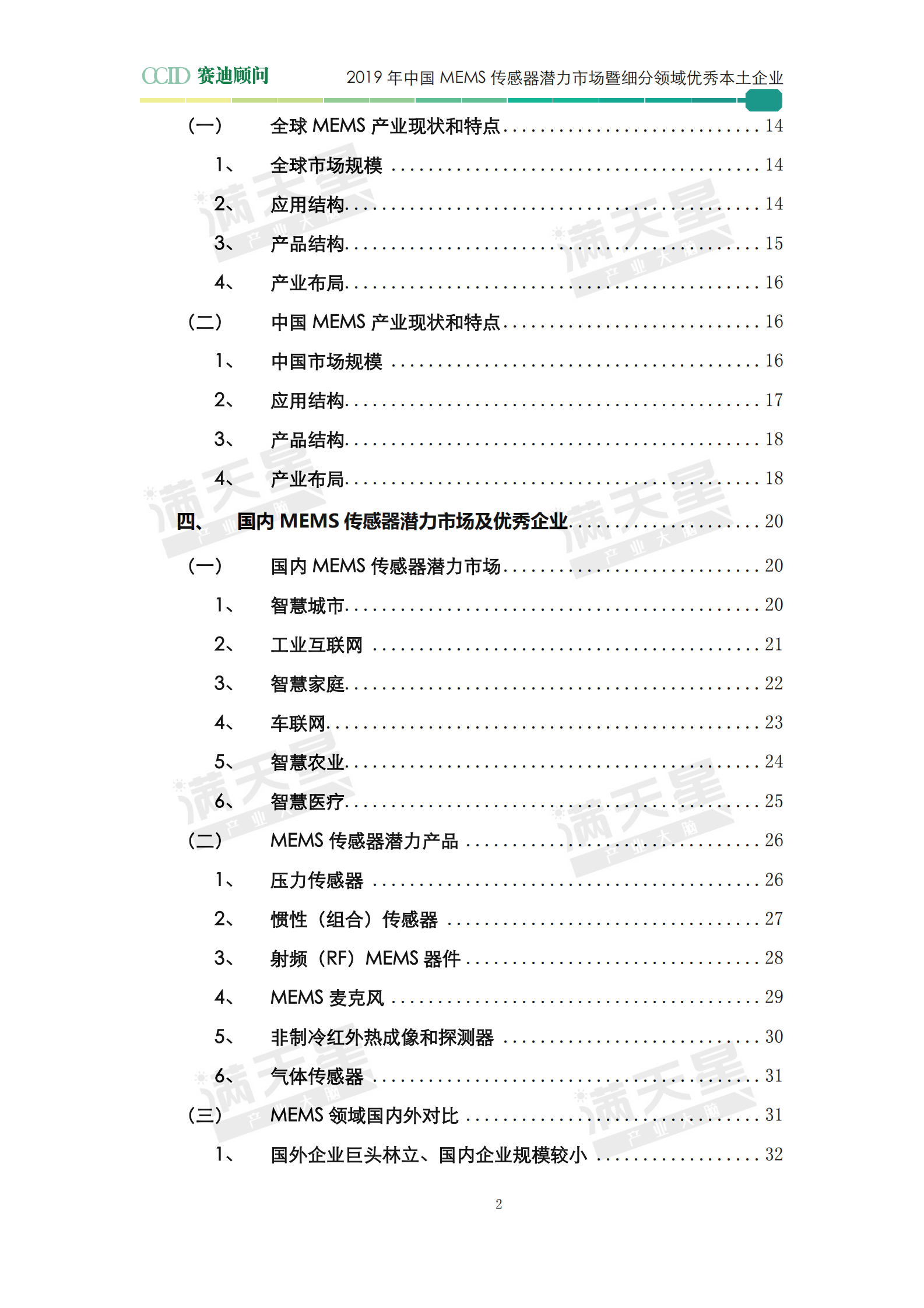 2019年中国MEMS传感器潜力市场暨细分领域优秀本土企业白皮书 第4页