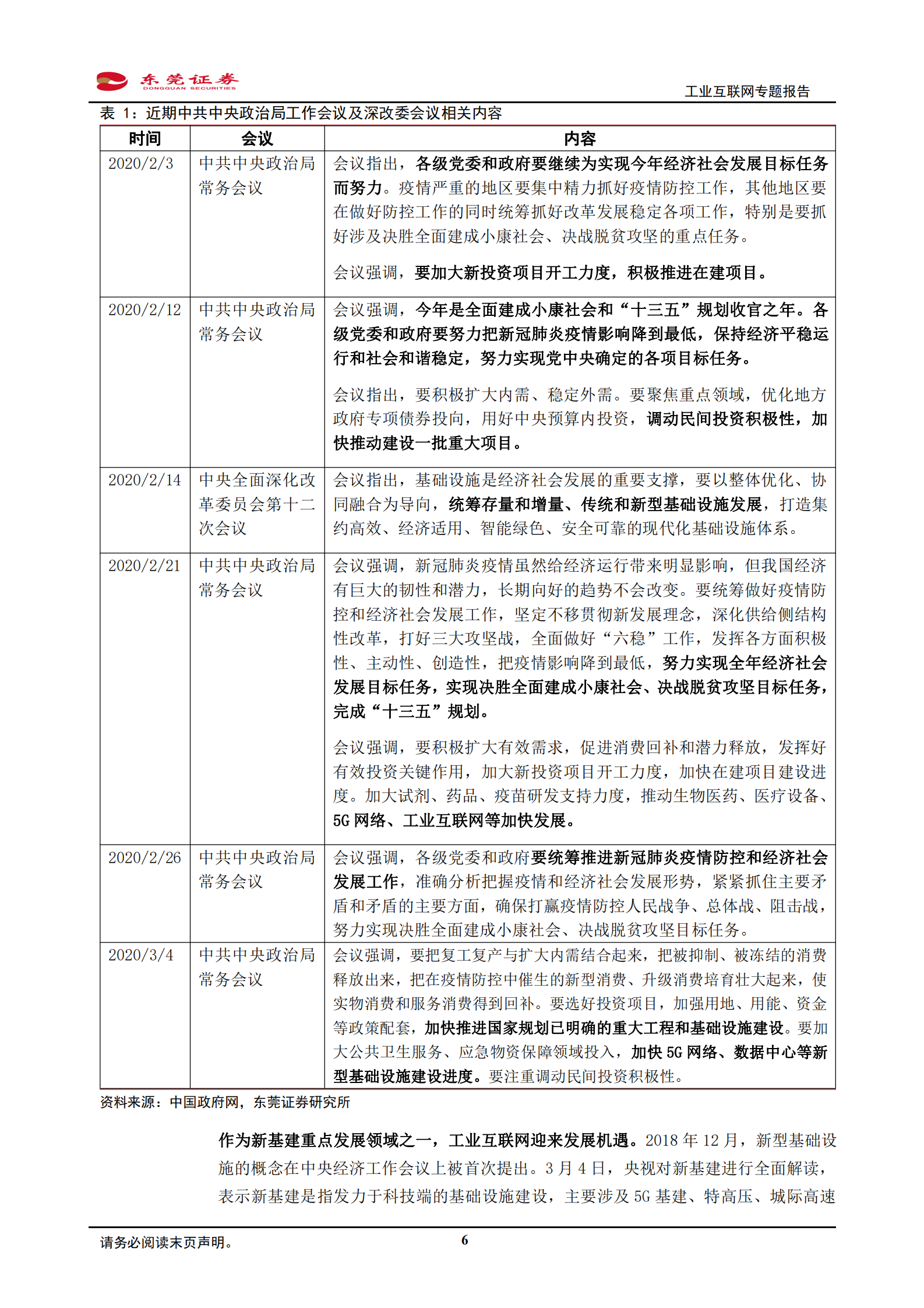 工业互联网专题报告：新基建迎政策东风，工业互联网发展有望提速 第6页