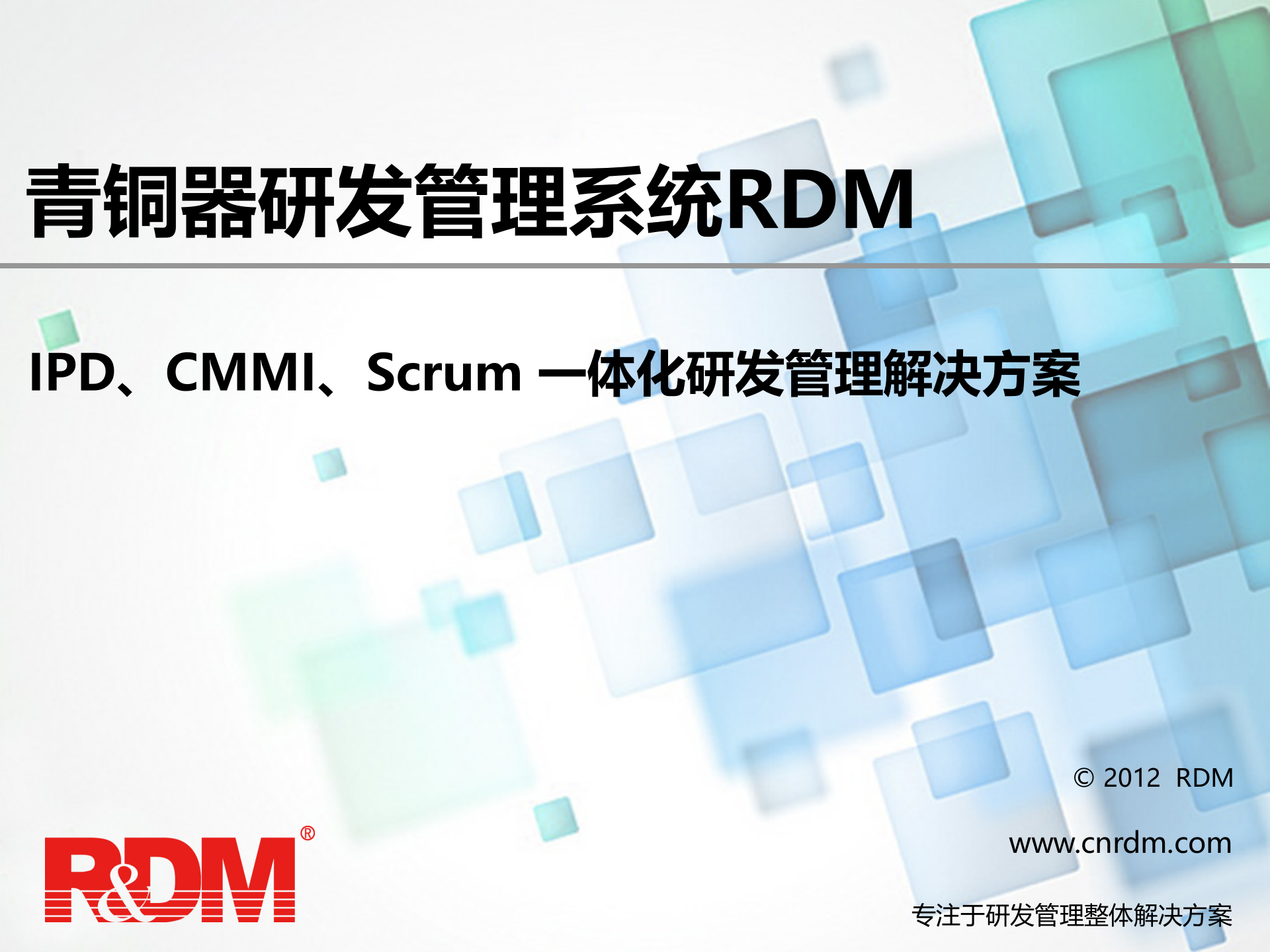 IPD+CMMI+Scrum一体化研发管理解决方案 第1页