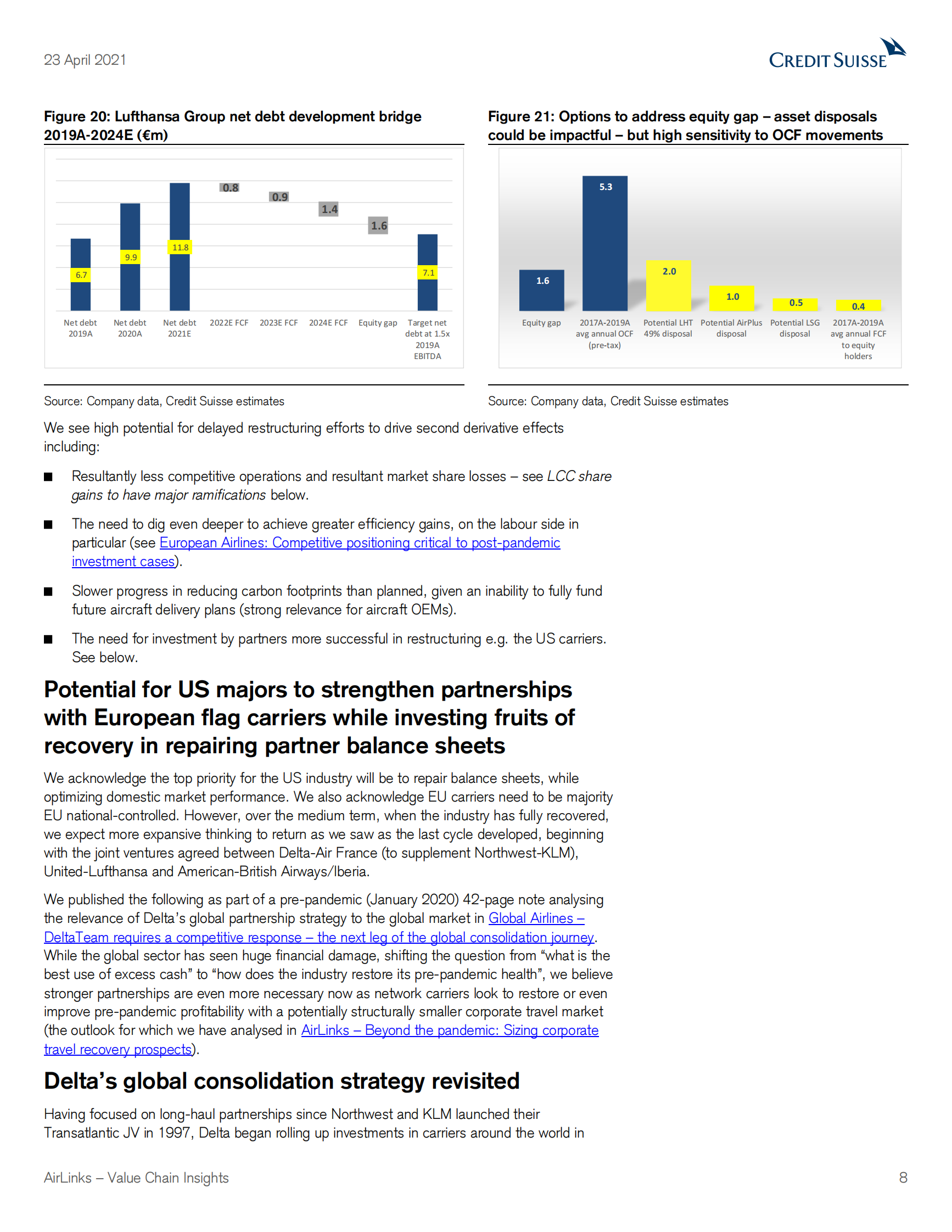 瑞信-欧洲航空业-AirLinks价值链洞察：全球交通恢复的差异率-2021.4.23-39页 第8页