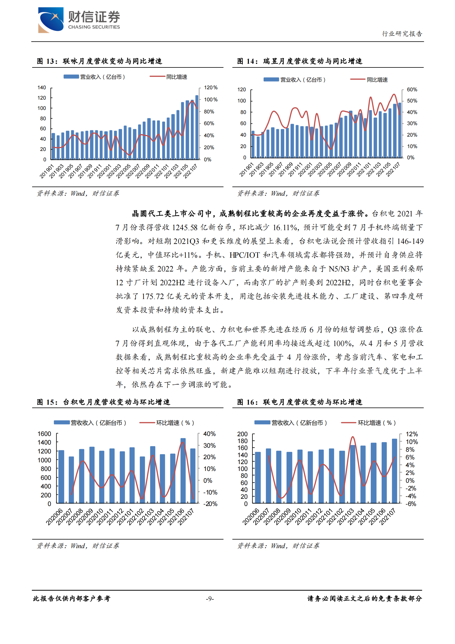 半导体行业月度报告：中报陆续披露，扩产打开设备成长空间-20210812-财信证券-15页 第9页