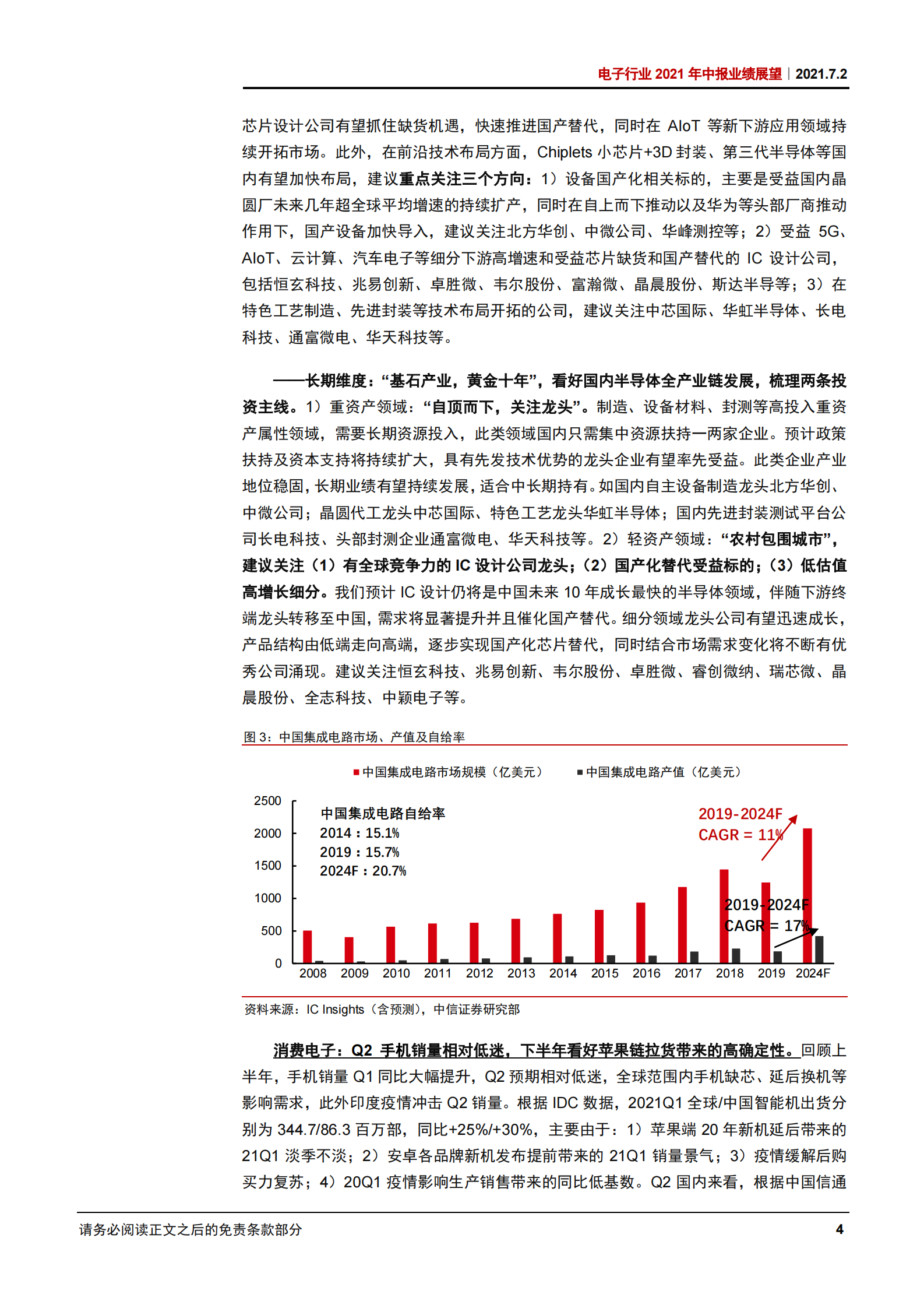 电子行业2021年中报业绩展望：半导体持续景气，消费电子阶段承压-20210702-中信证券-15页 第7页